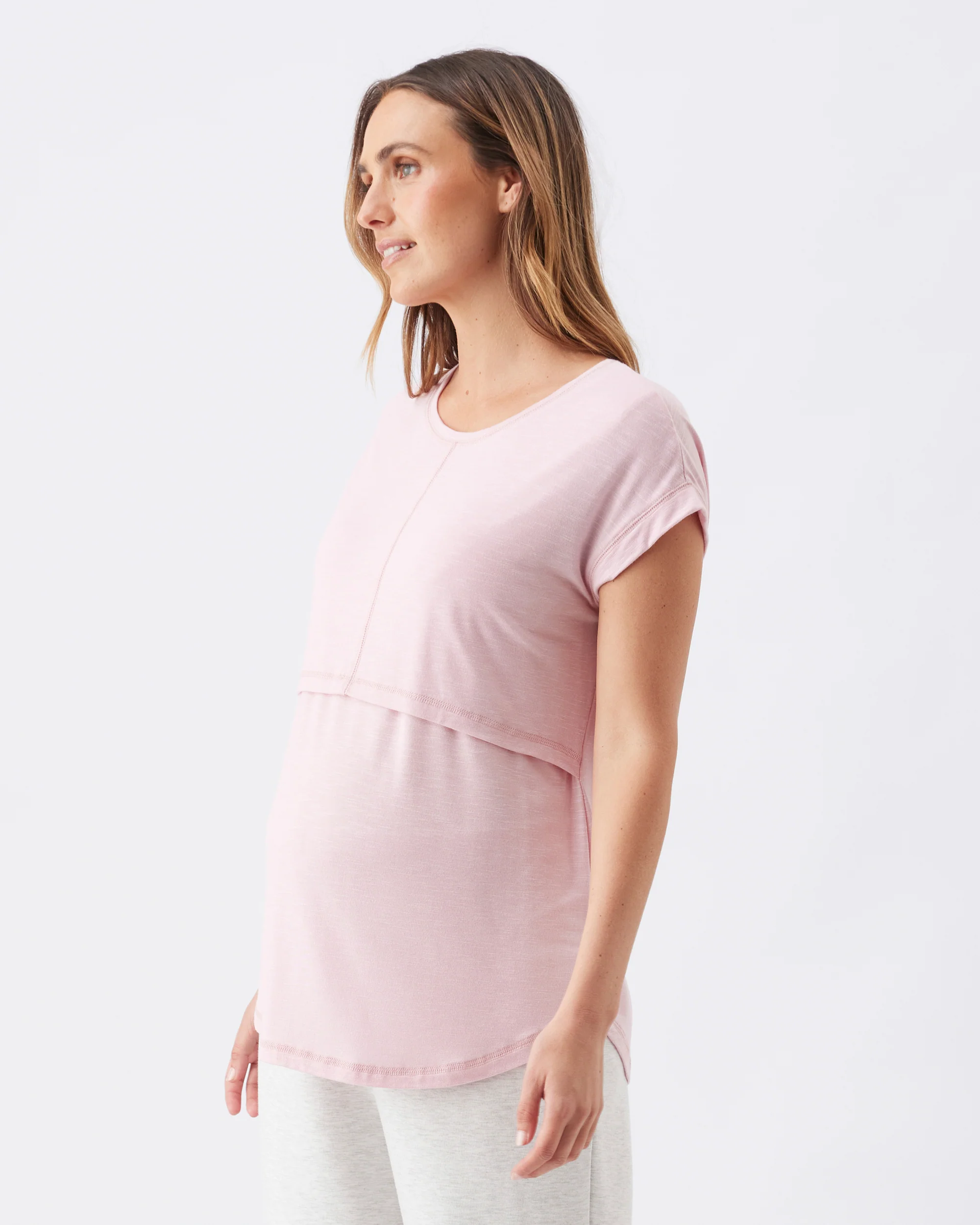 Dreamy Nursing Tee Dusty Pink - Image 3