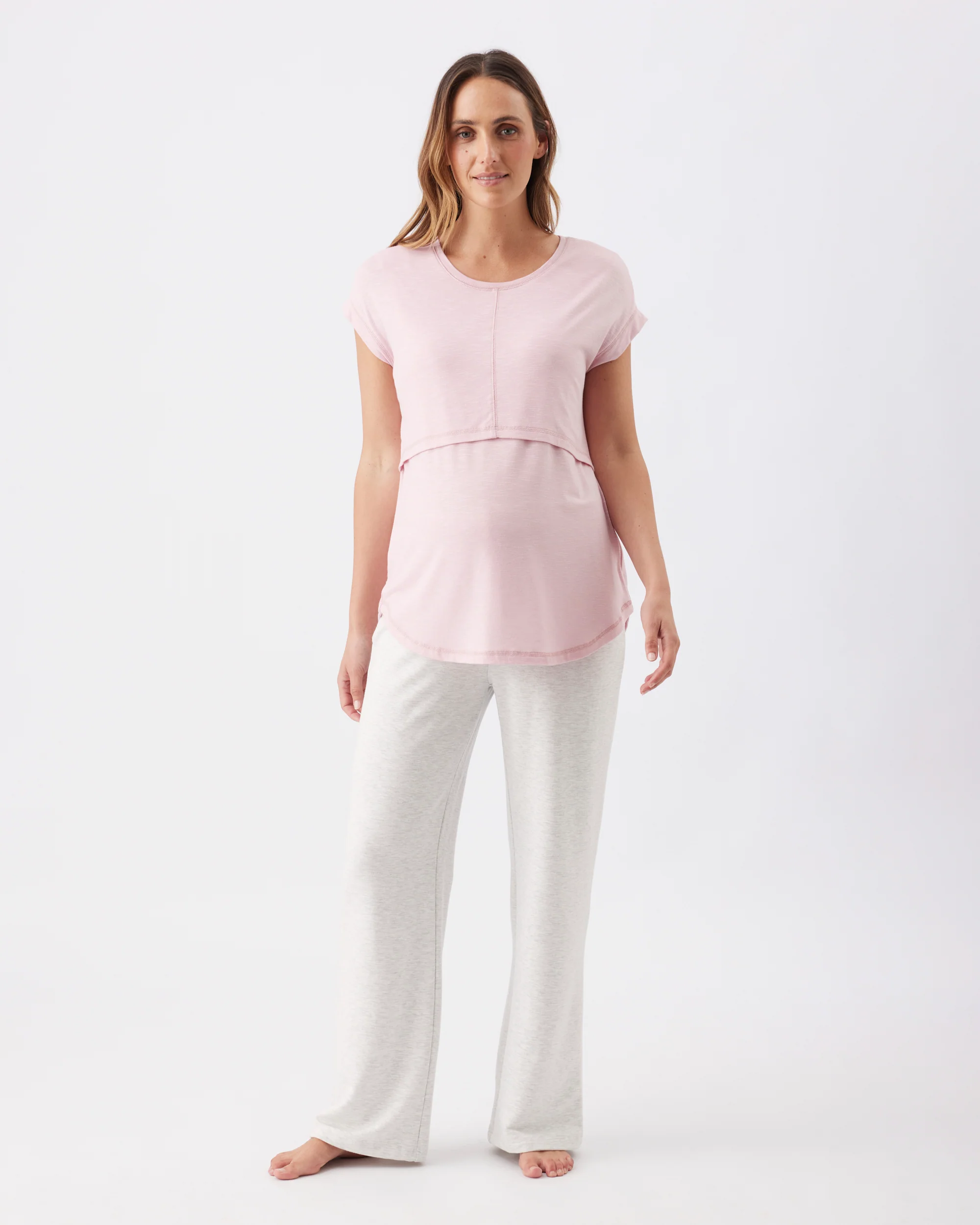 Dreamy Nursing Tee Dusty Pink - Image 5