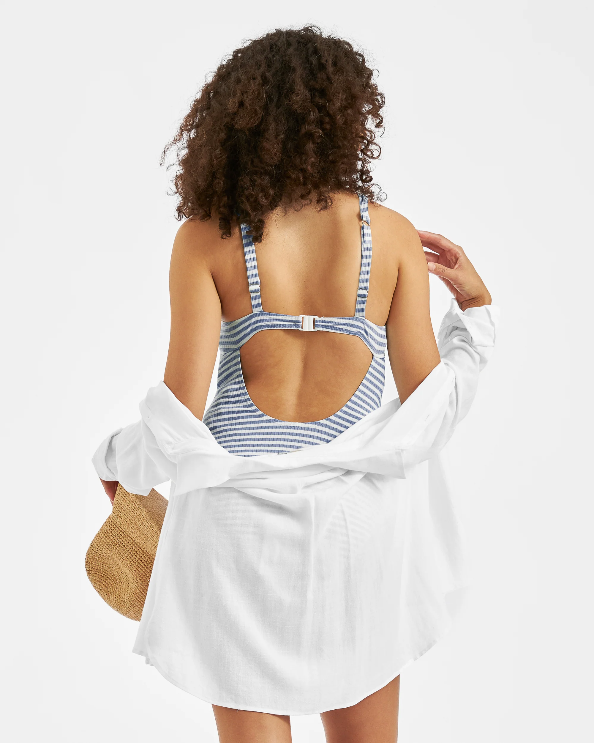 Dune Stripe One Piece Washed Indigo / White - Image 4