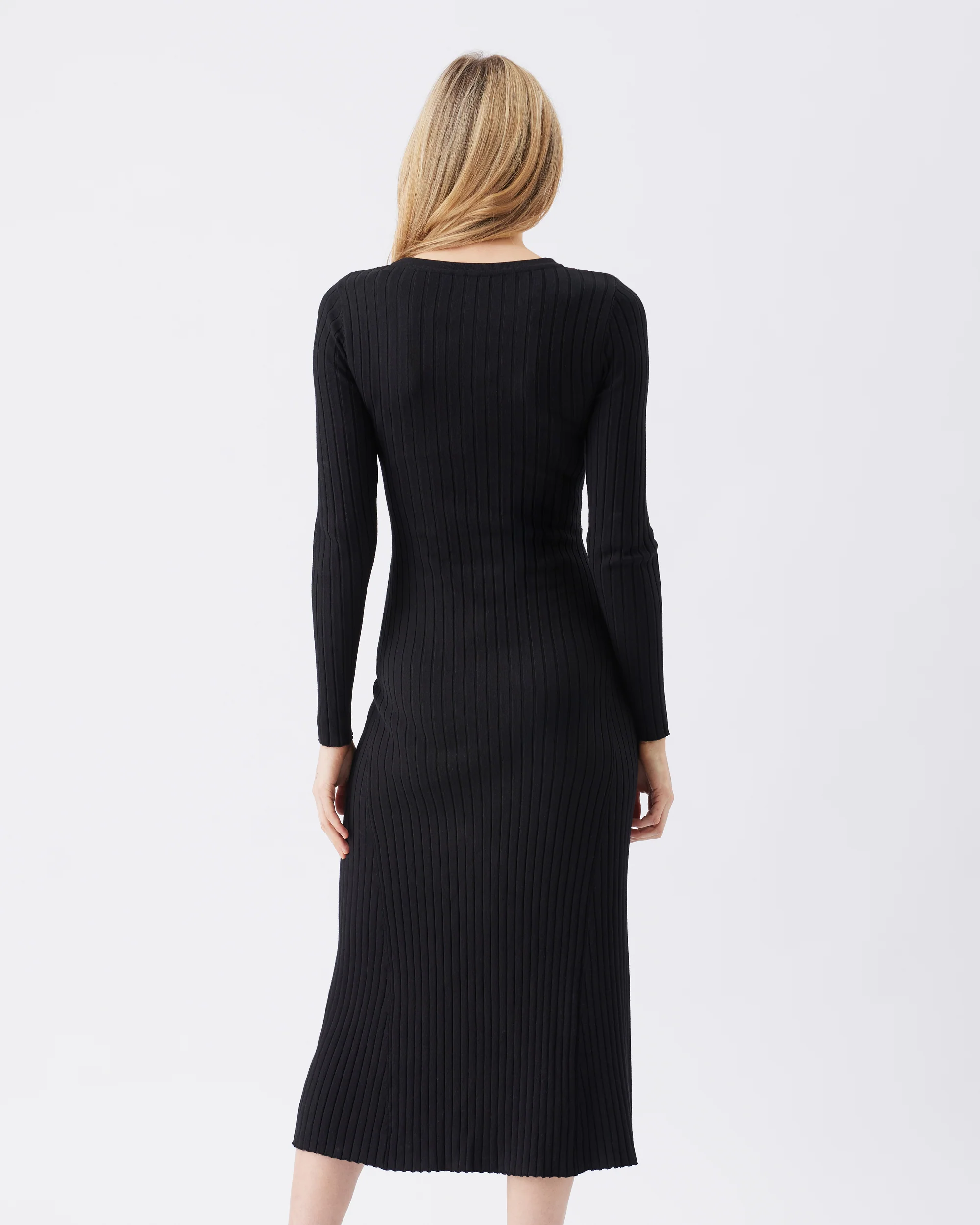Eden Knit Nursing Dress  Black - Image 4