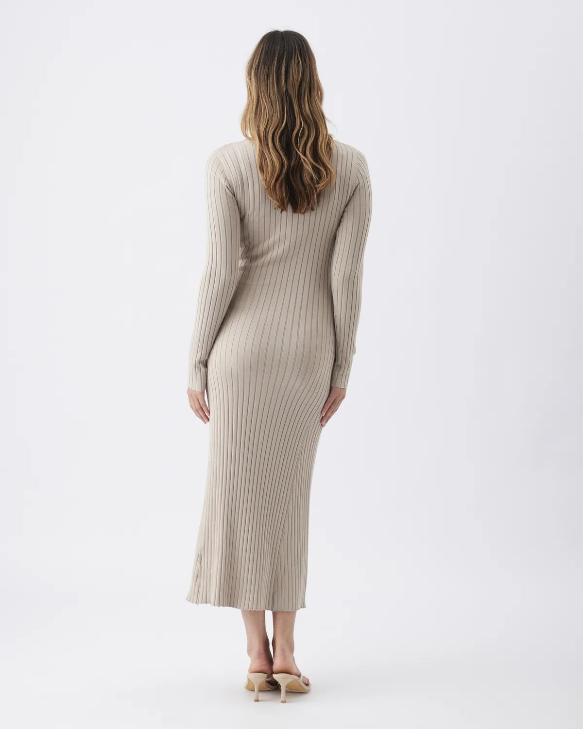 Eden Knit Nursing Dress  Stone - Image 4