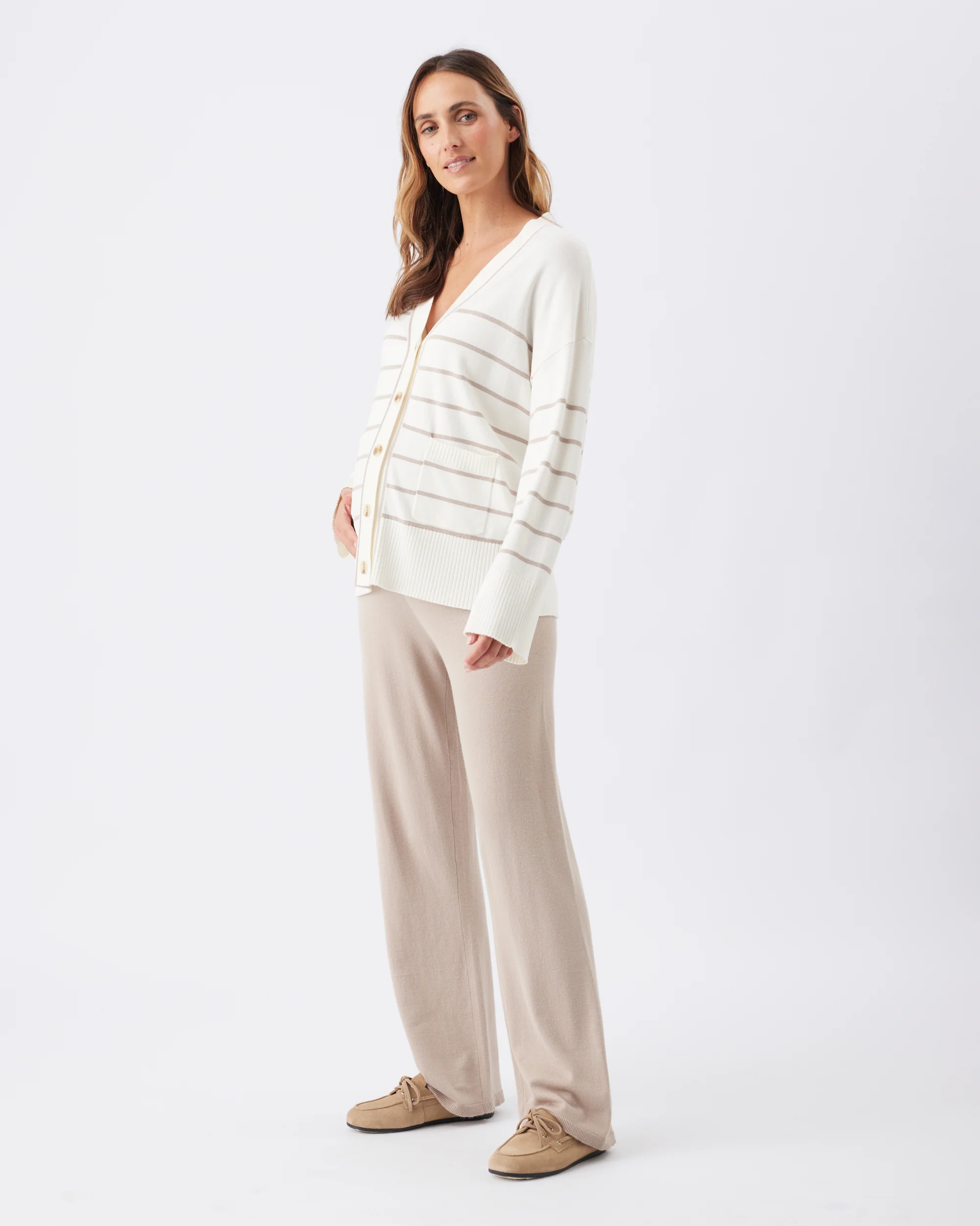 Ellis Knit Cardigan Off White / Stone - Image 6