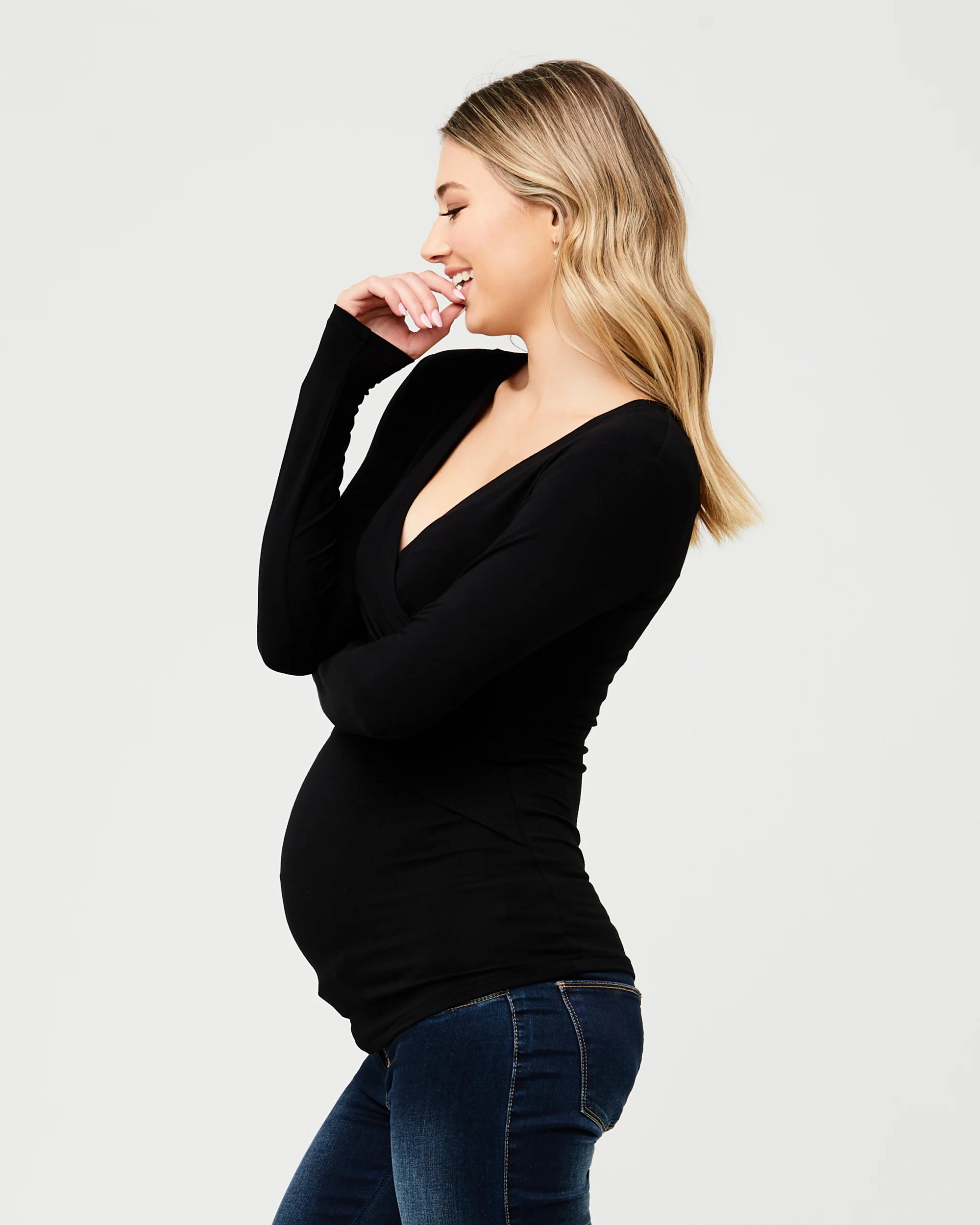Embrace Long Sleeve Nursing Top Black - Image 2