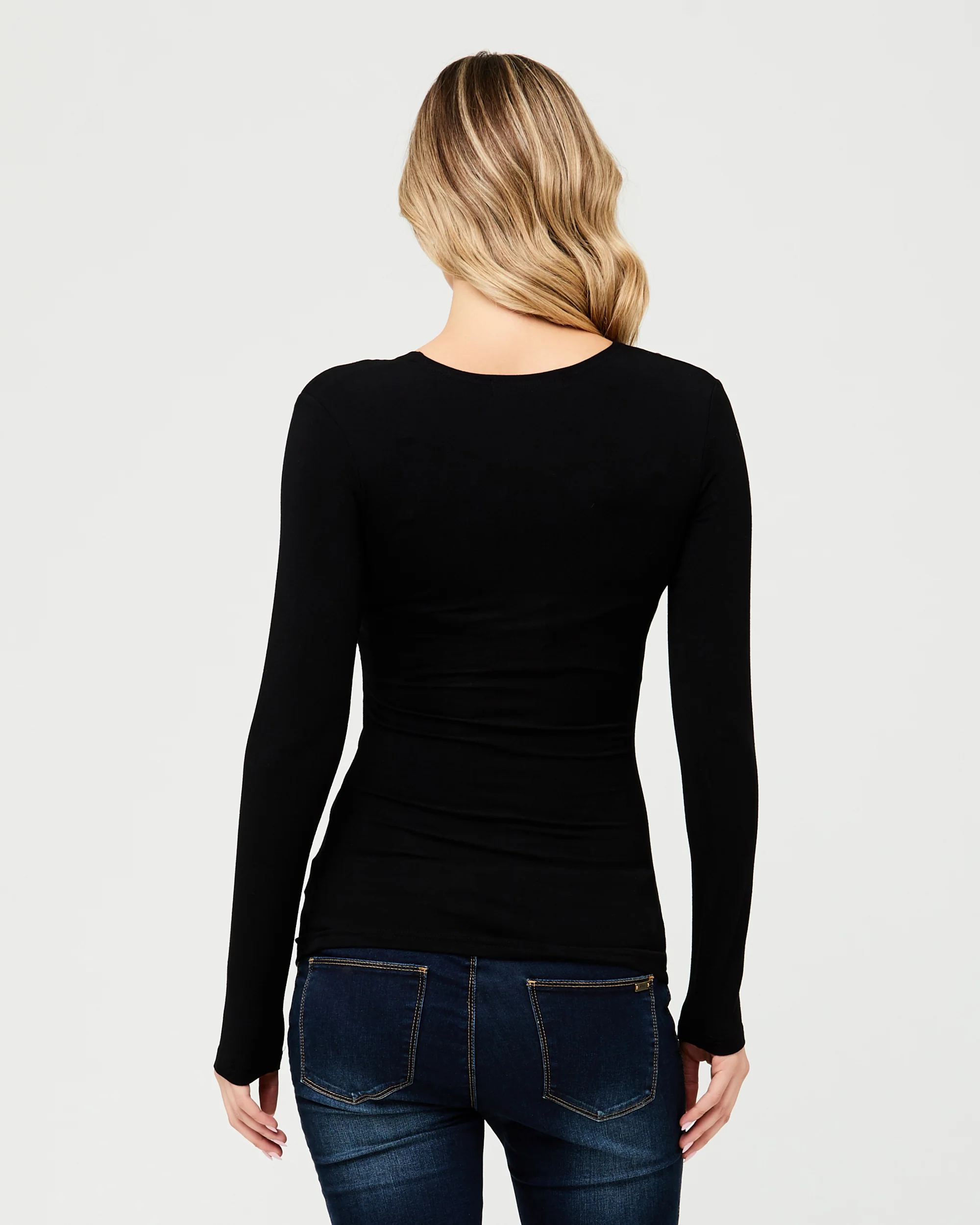 Embrace Long Sleeve Nursing Top Black - Image 3