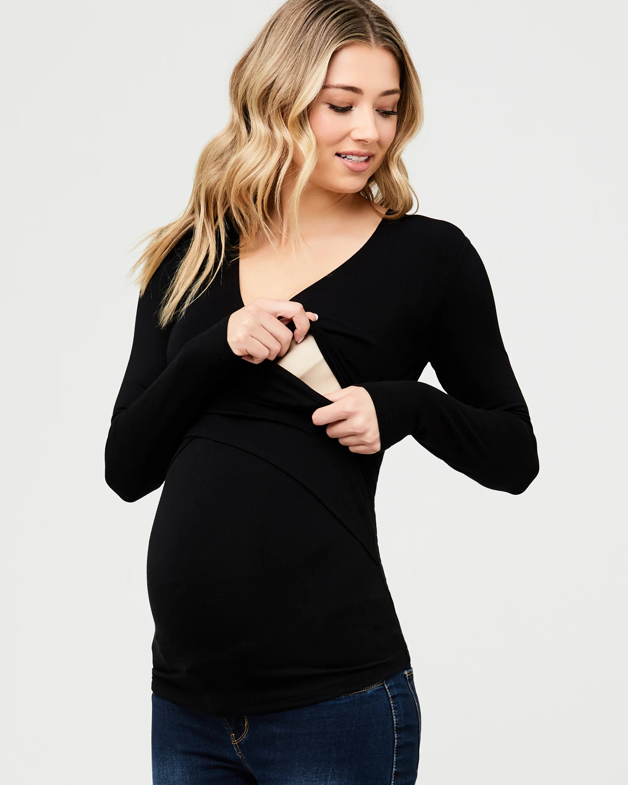 Embrace Long Sleeve Nursing Top Black - Image 4