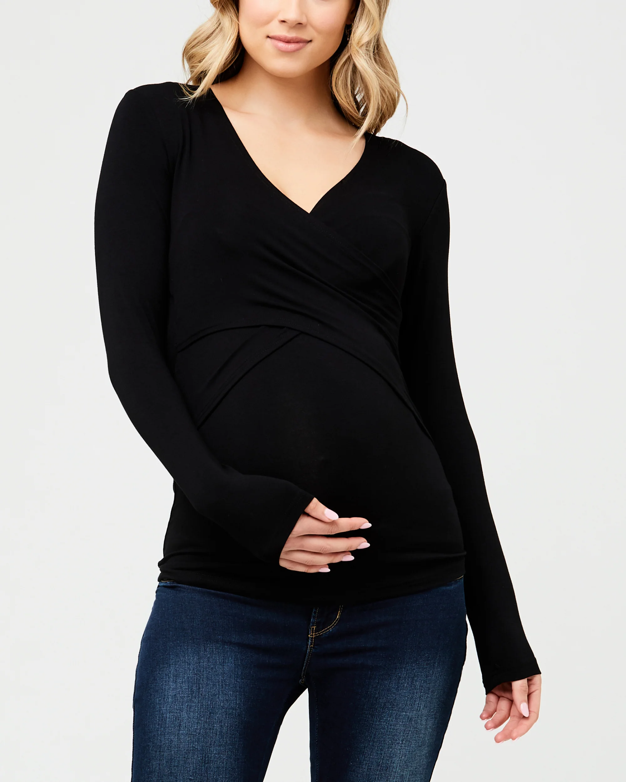 Embrace Long Sleeve Nursing Top Black - Image 6