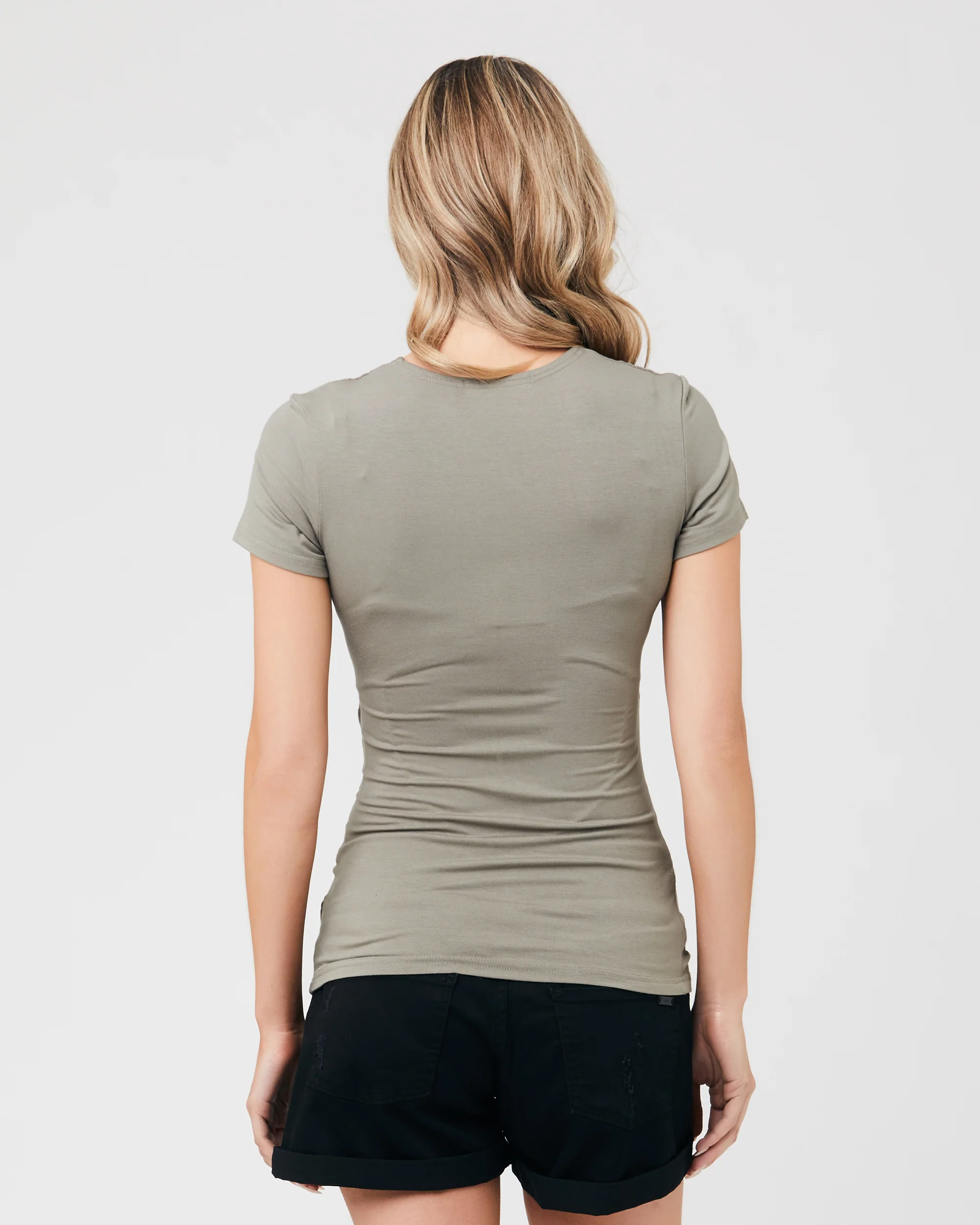 Embrace Short Sleeve Nursing Tee Moss - Image 3