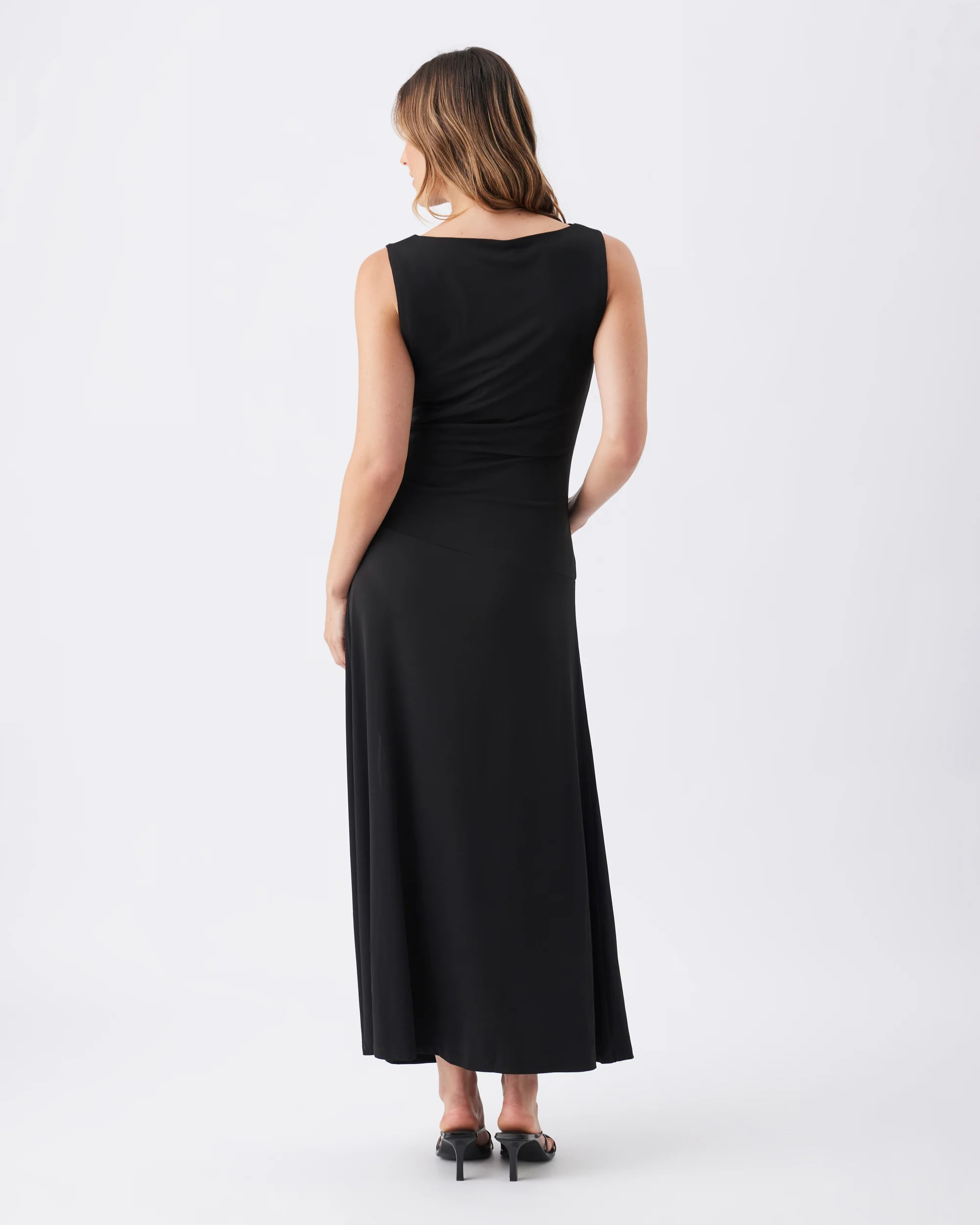 Erika Ruched Dress  Black - Image 3