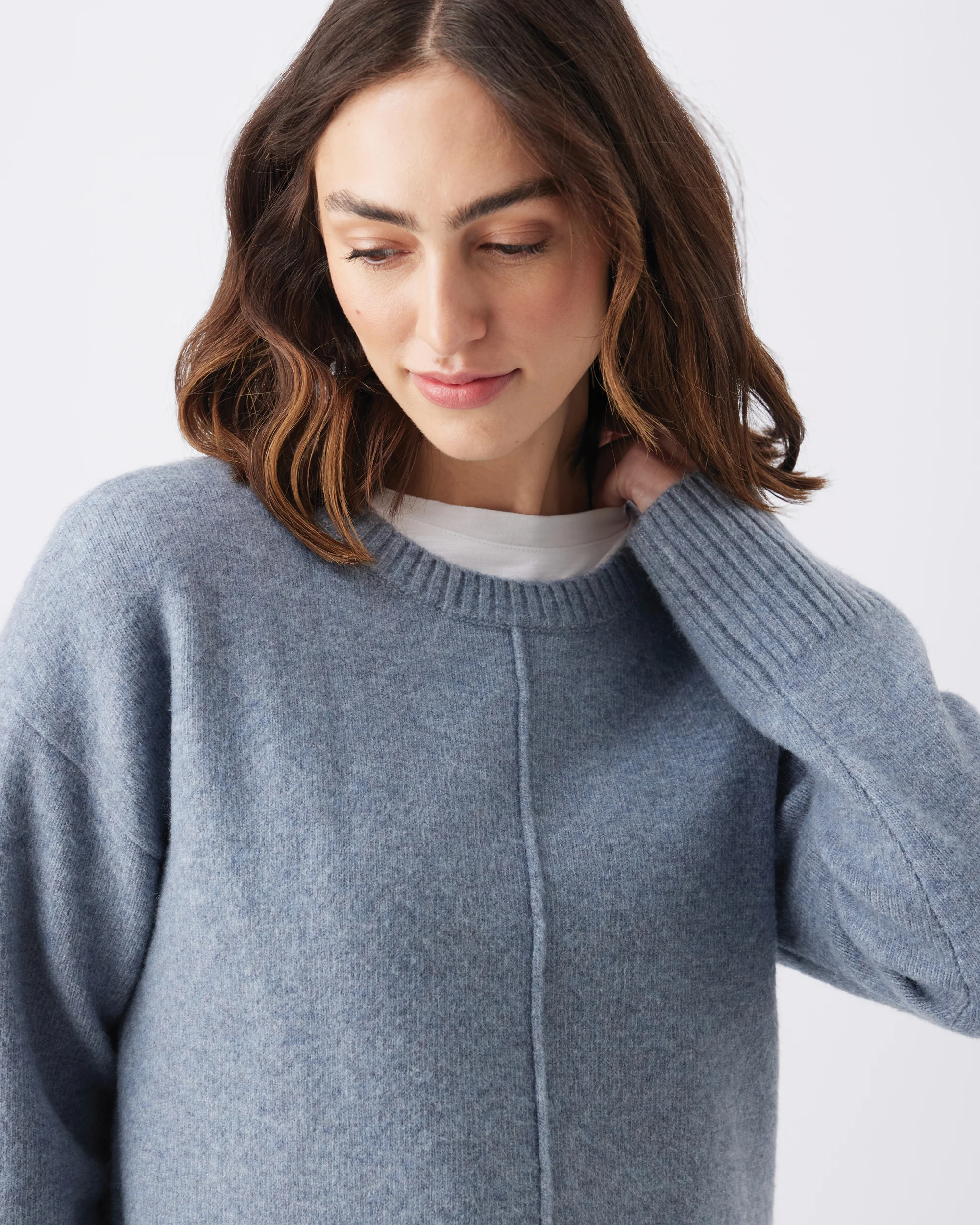 Eva Nursing Knit  Blue Marle - Image 2
