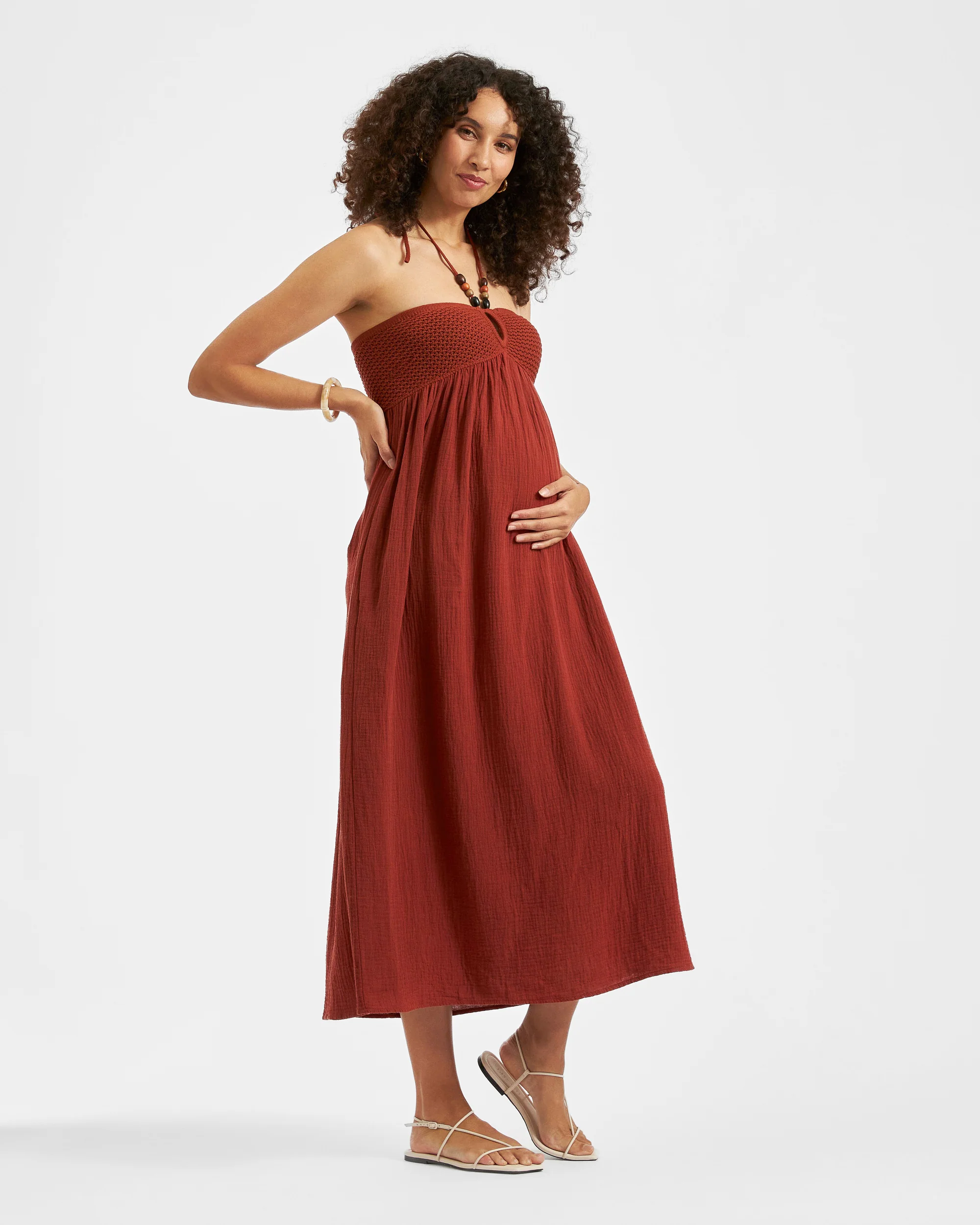 Evie Crochet Dress  Amber - Image 4