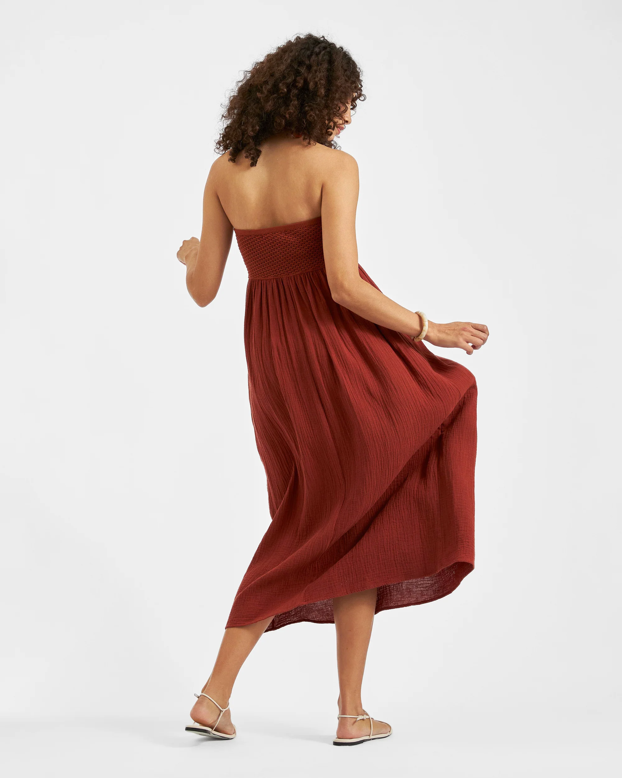 Evie Crochet Dress  Amber - Image 6