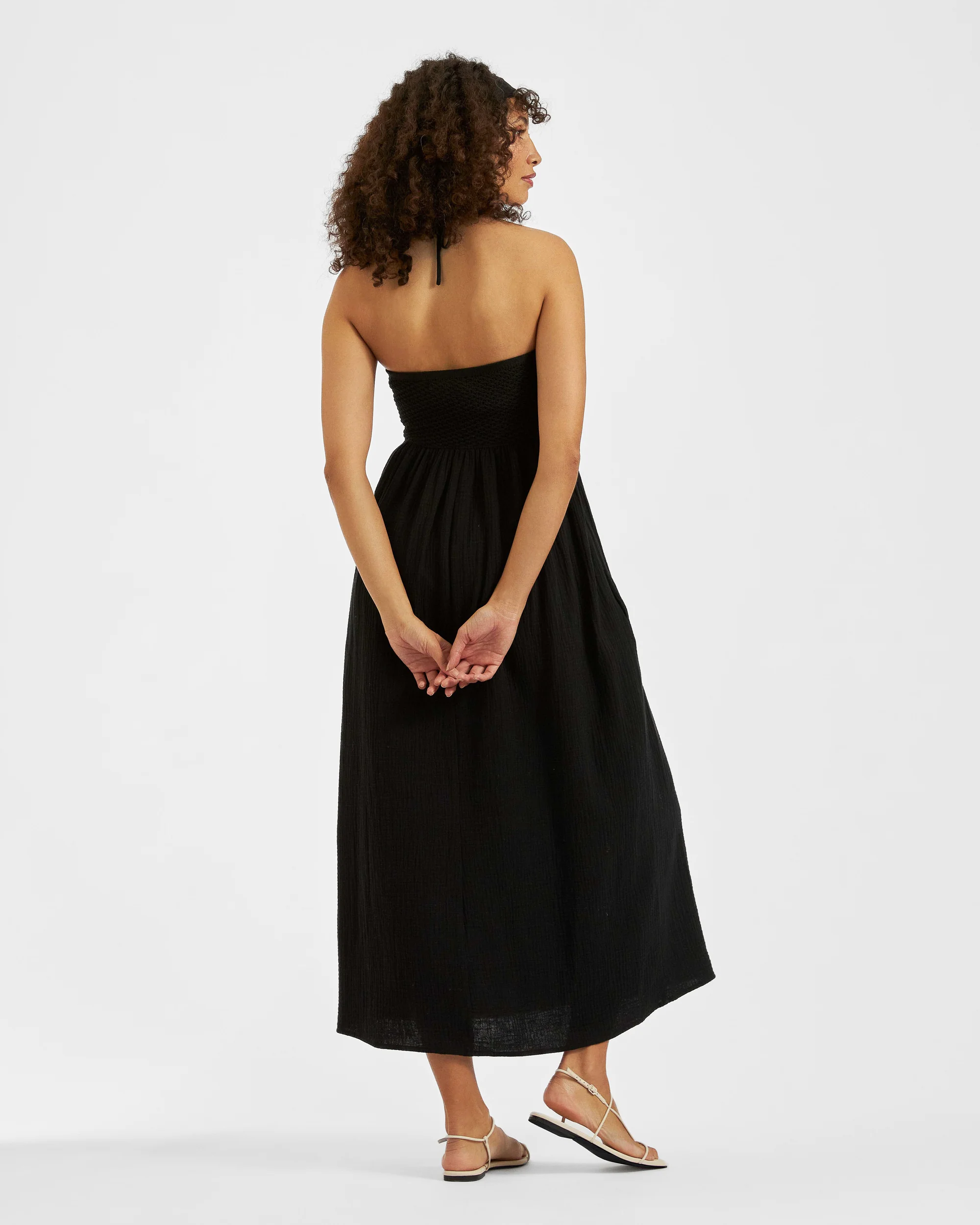 Evie Crochet Dress  Black - Image 3