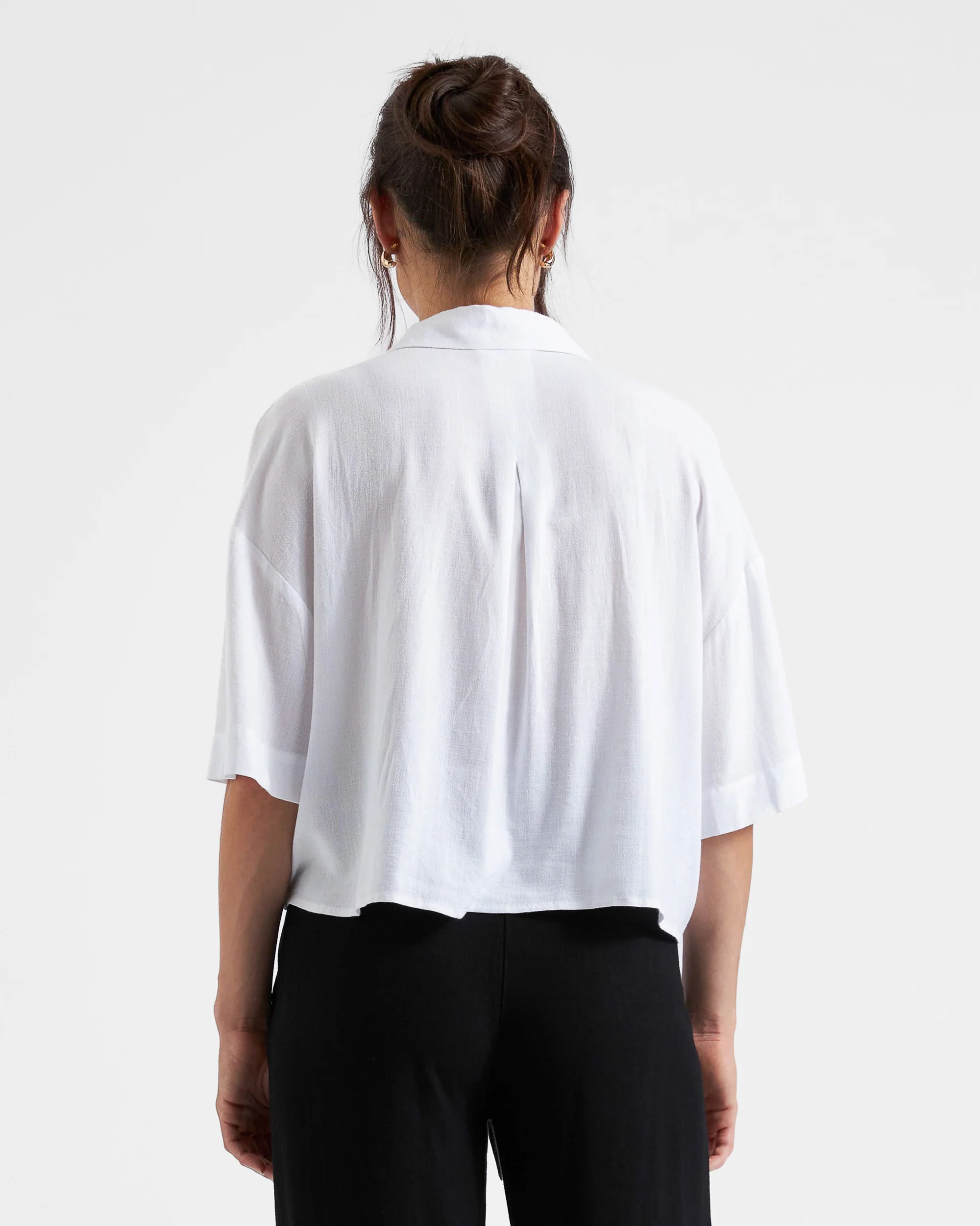Farrah Crop Shirt  White - Image 4
