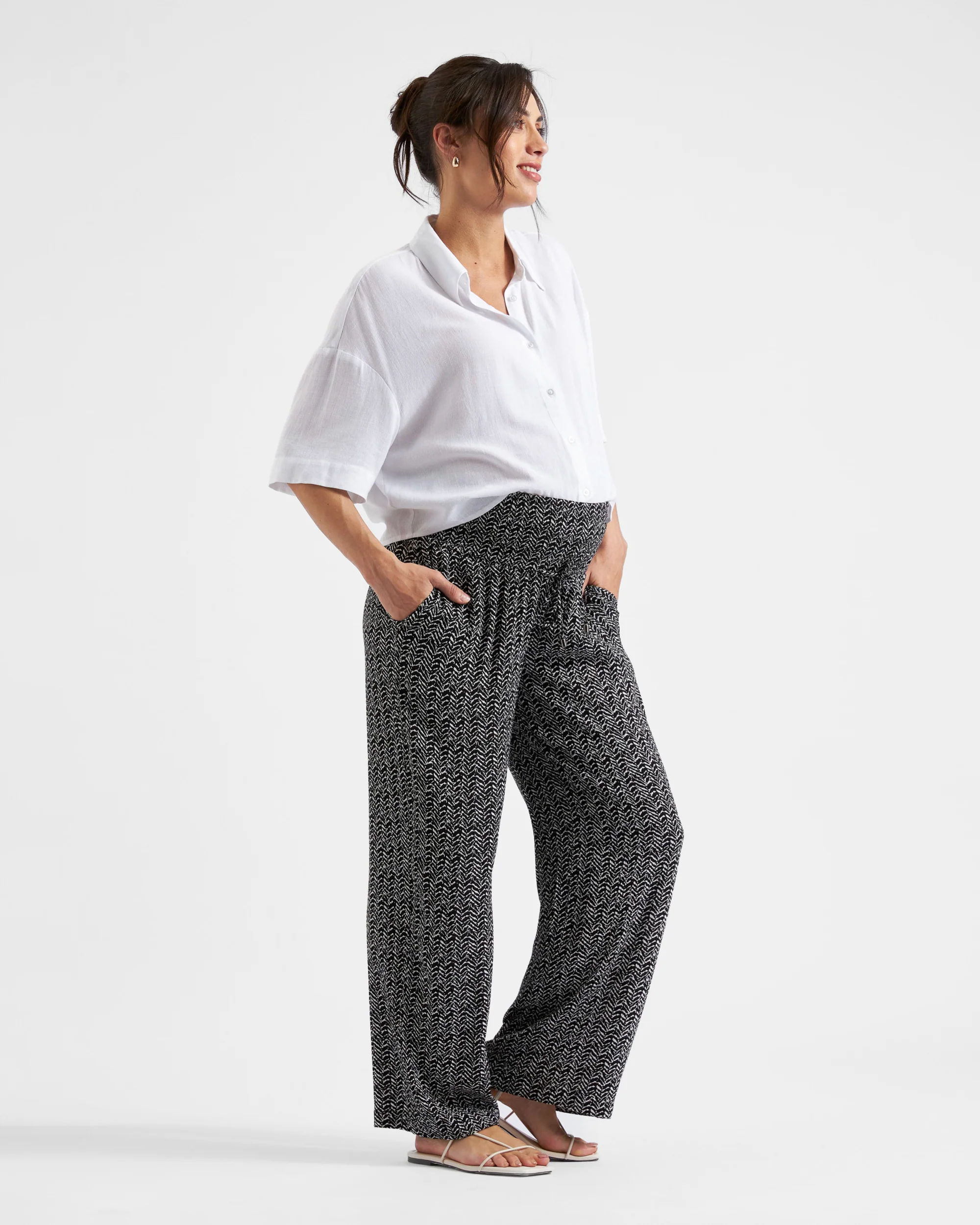 Farrah Crop Shirt  White - Image 6
