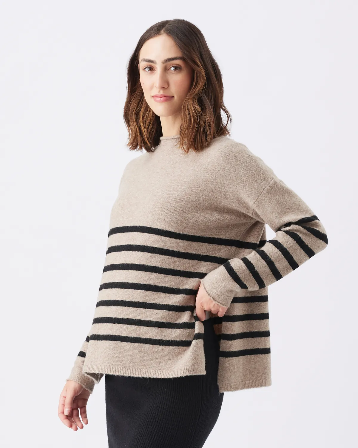 Gerrie Nursing Knit  Mocha / Black - Image 3