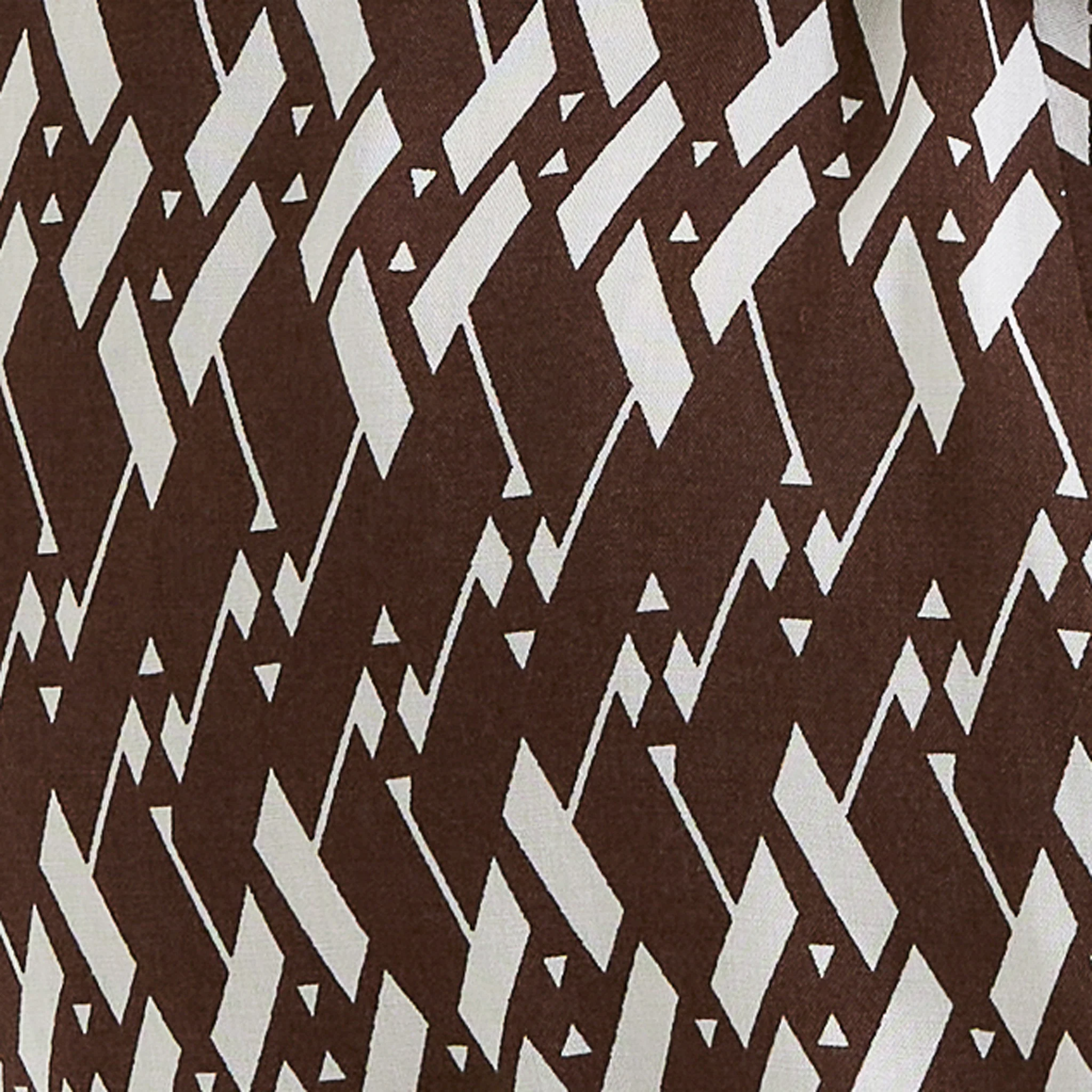Grace Shirred Dress  Chocolate / White - Image 6