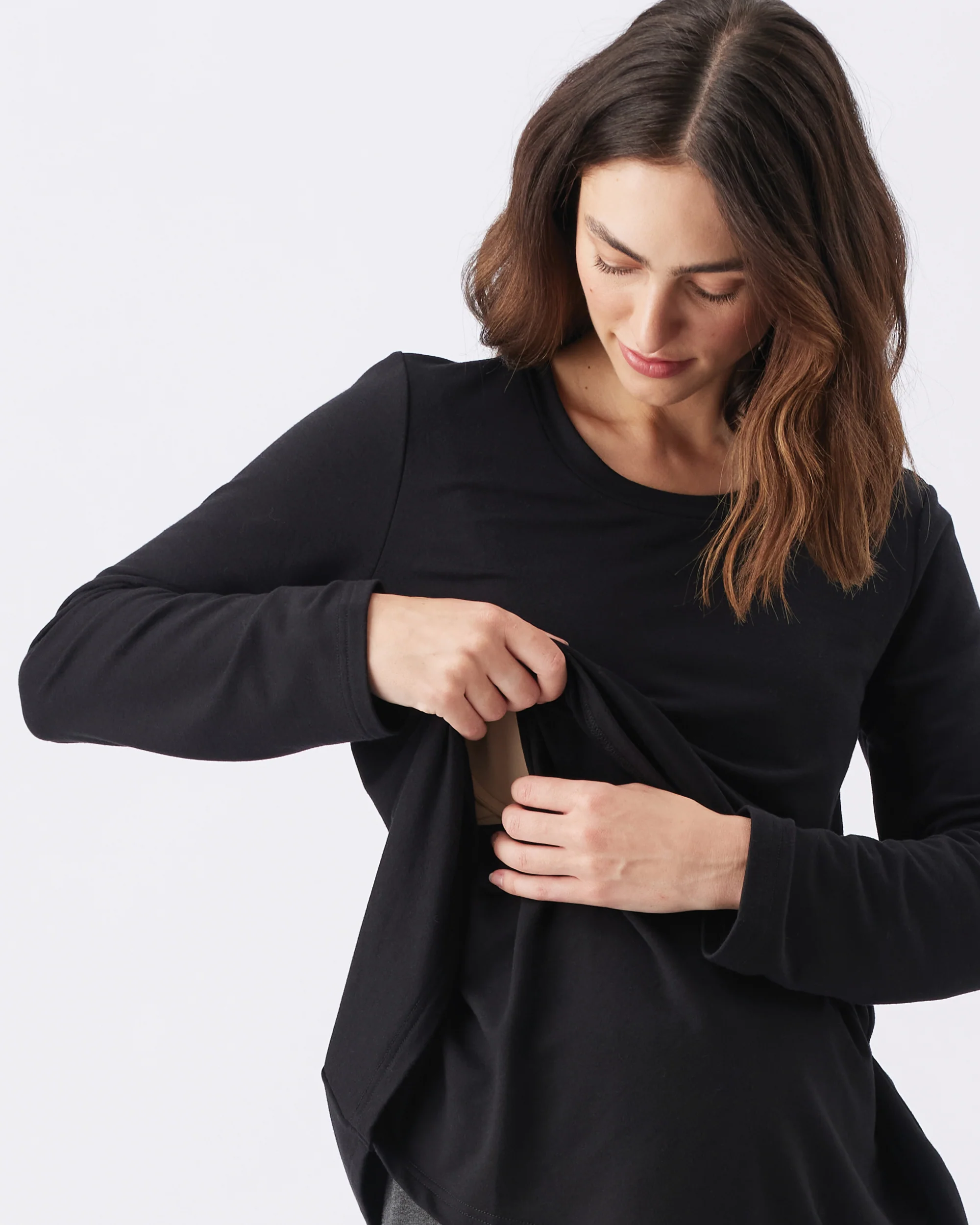 Hailey Nursing Top Black - Image 2