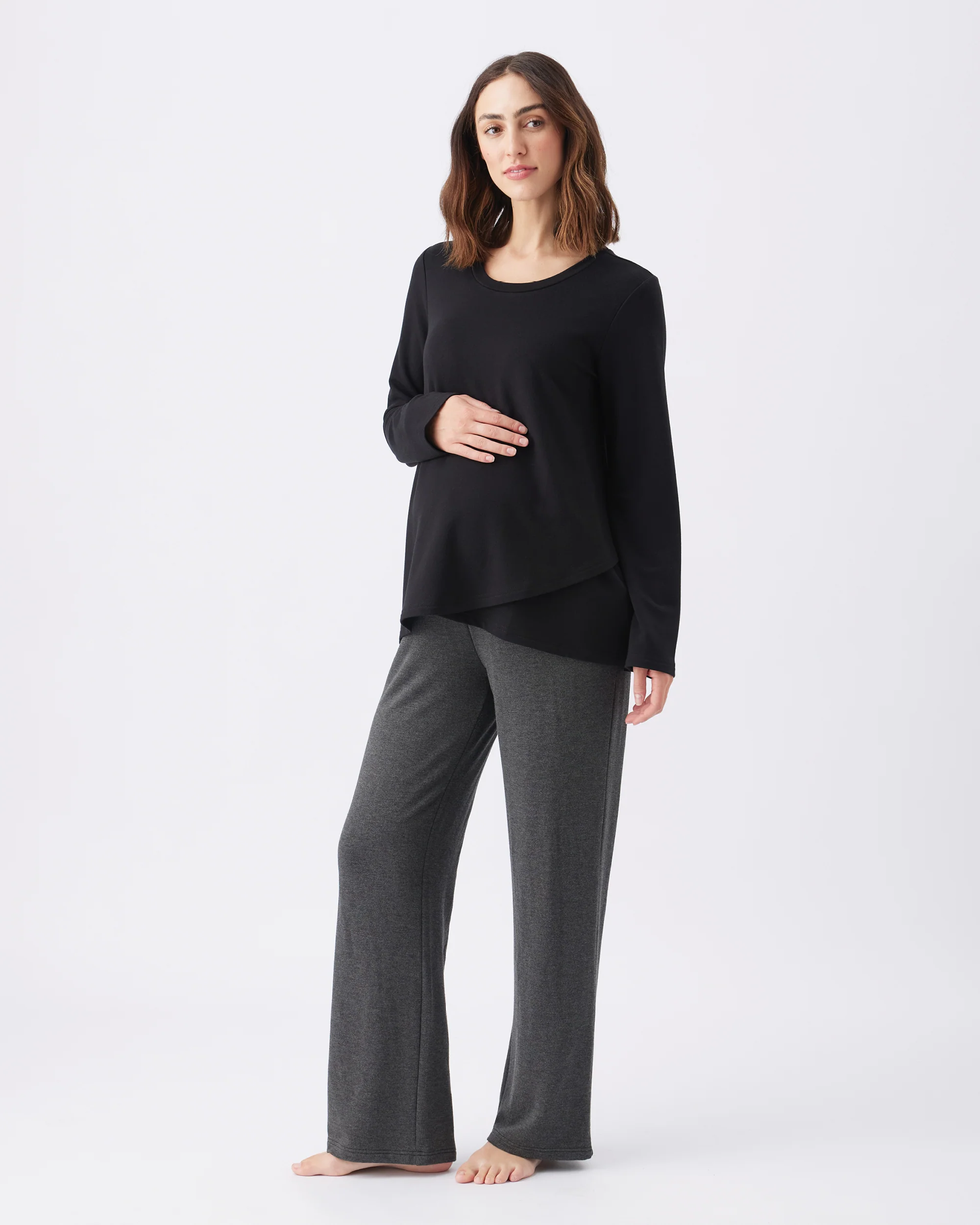 Hailey Nursing Top Black - Image 3