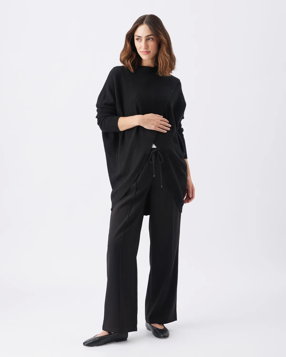 Hallie Cross Over Knit Black - Image 4