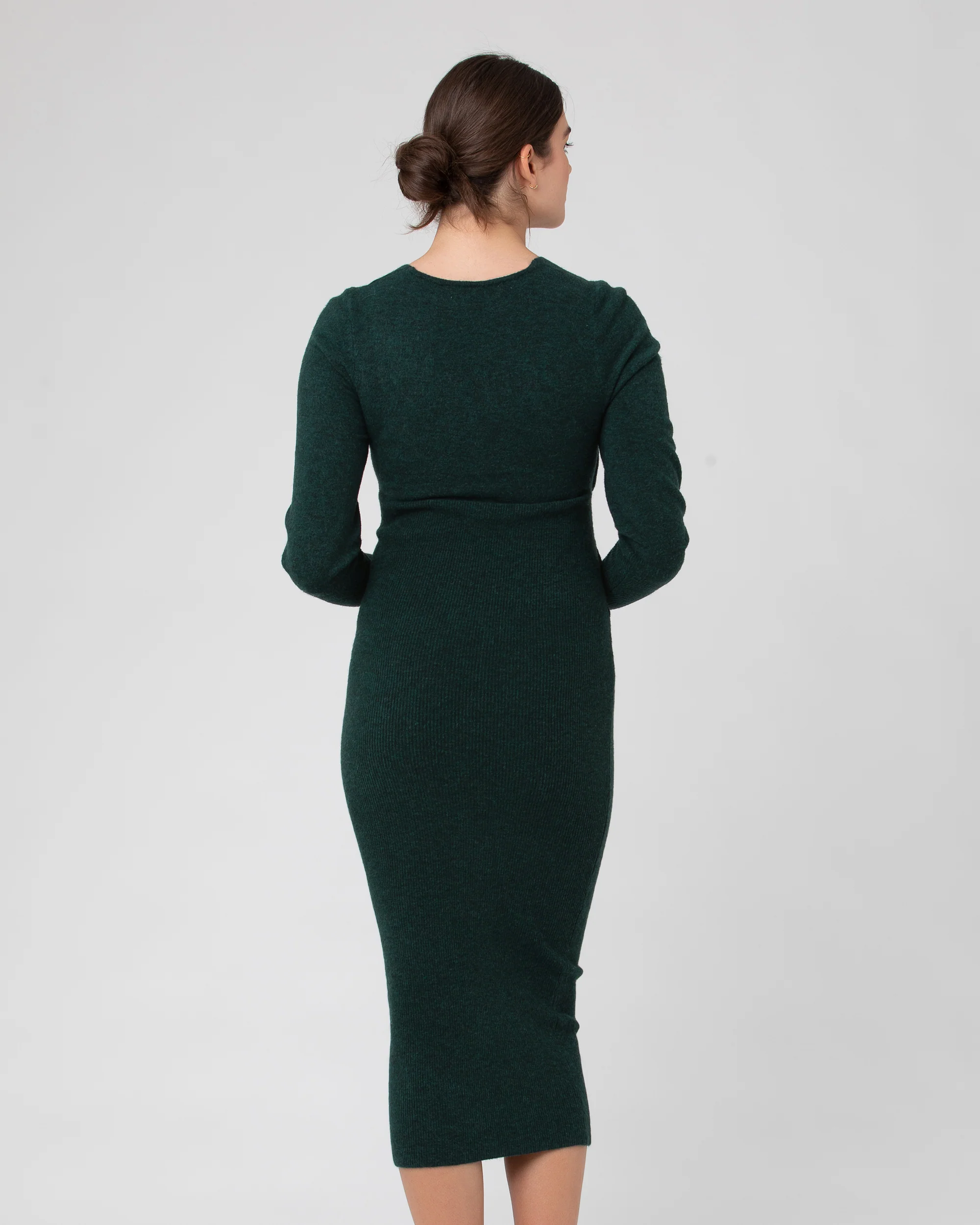 Heidi Nursing Knit Dress  Forest - Image 3