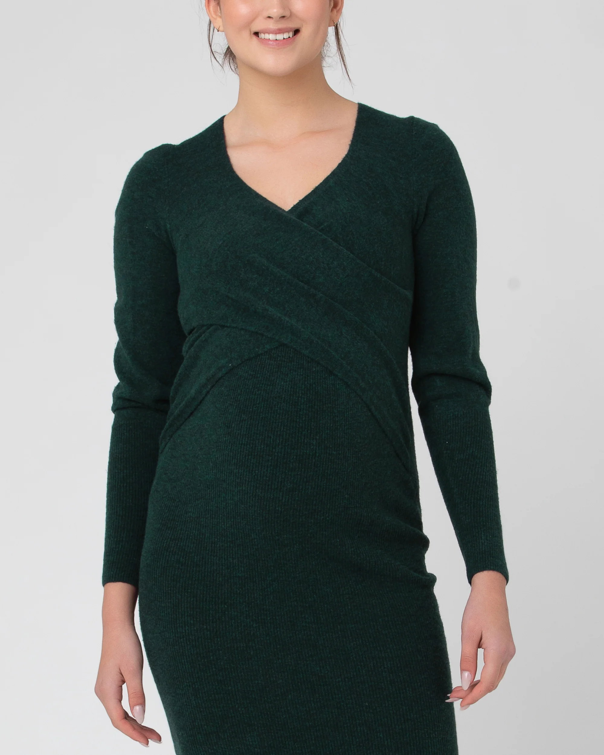 Heidi Nursing Knit Dress  Forest - Image 6