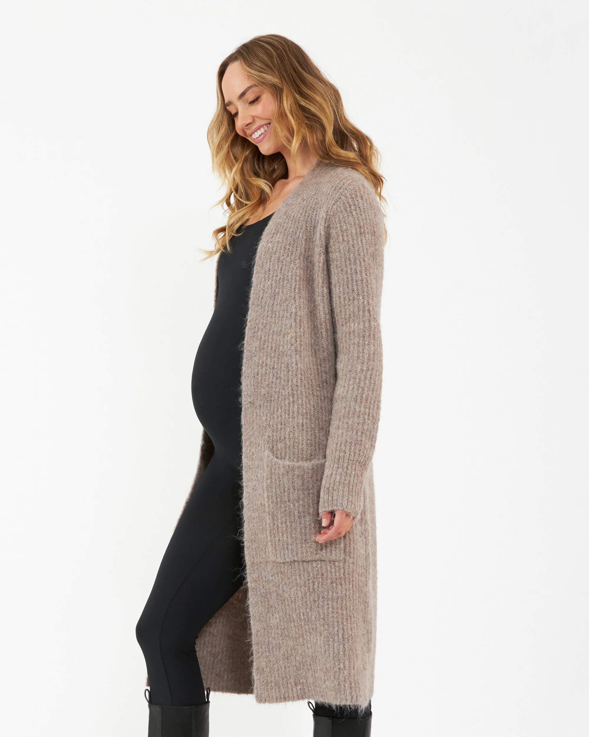 Helen Knit Cardigan Mocha - Image 3