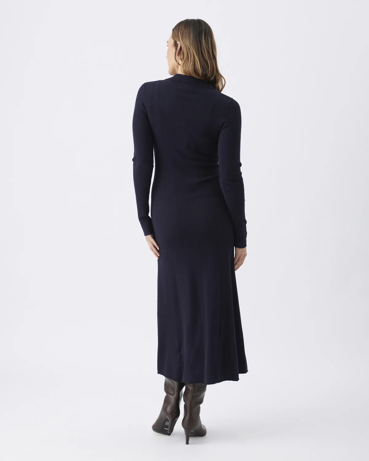 Hollie Polo Knit Dress  Midnight - Image 4