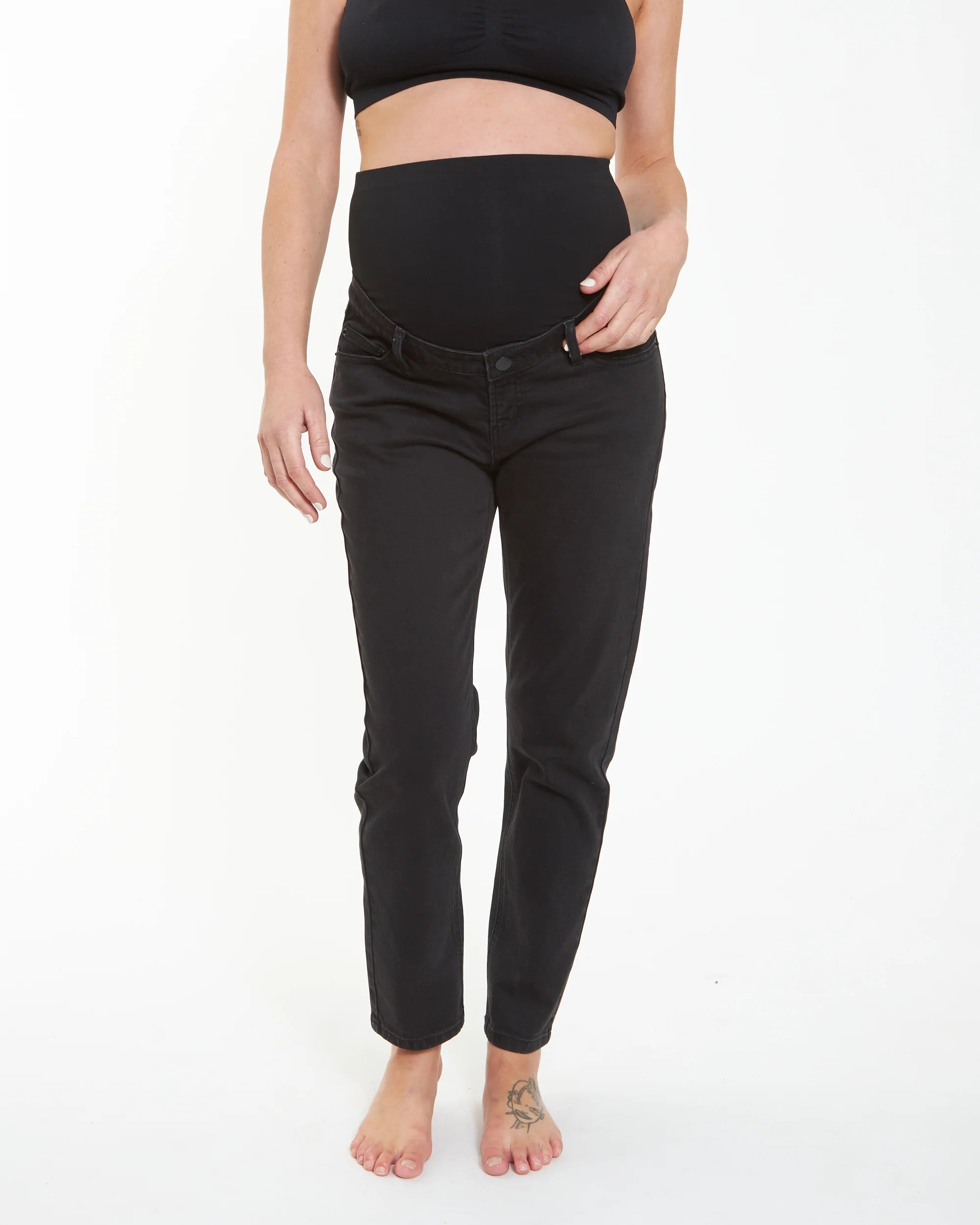 Hunter Over Bump Crop Jean Black - Image 2