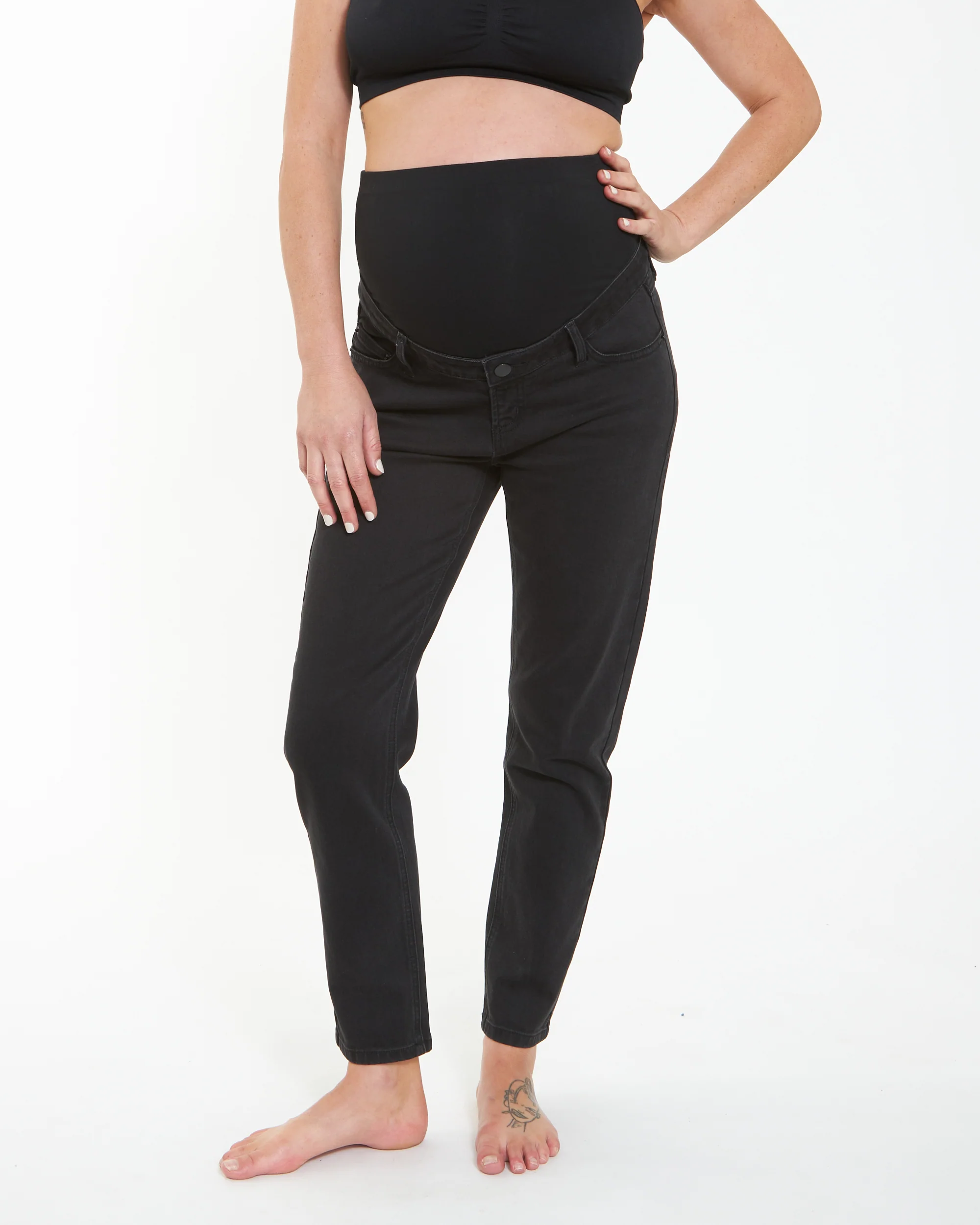 Hunter Over Bump Crop Jean Black - Image 3