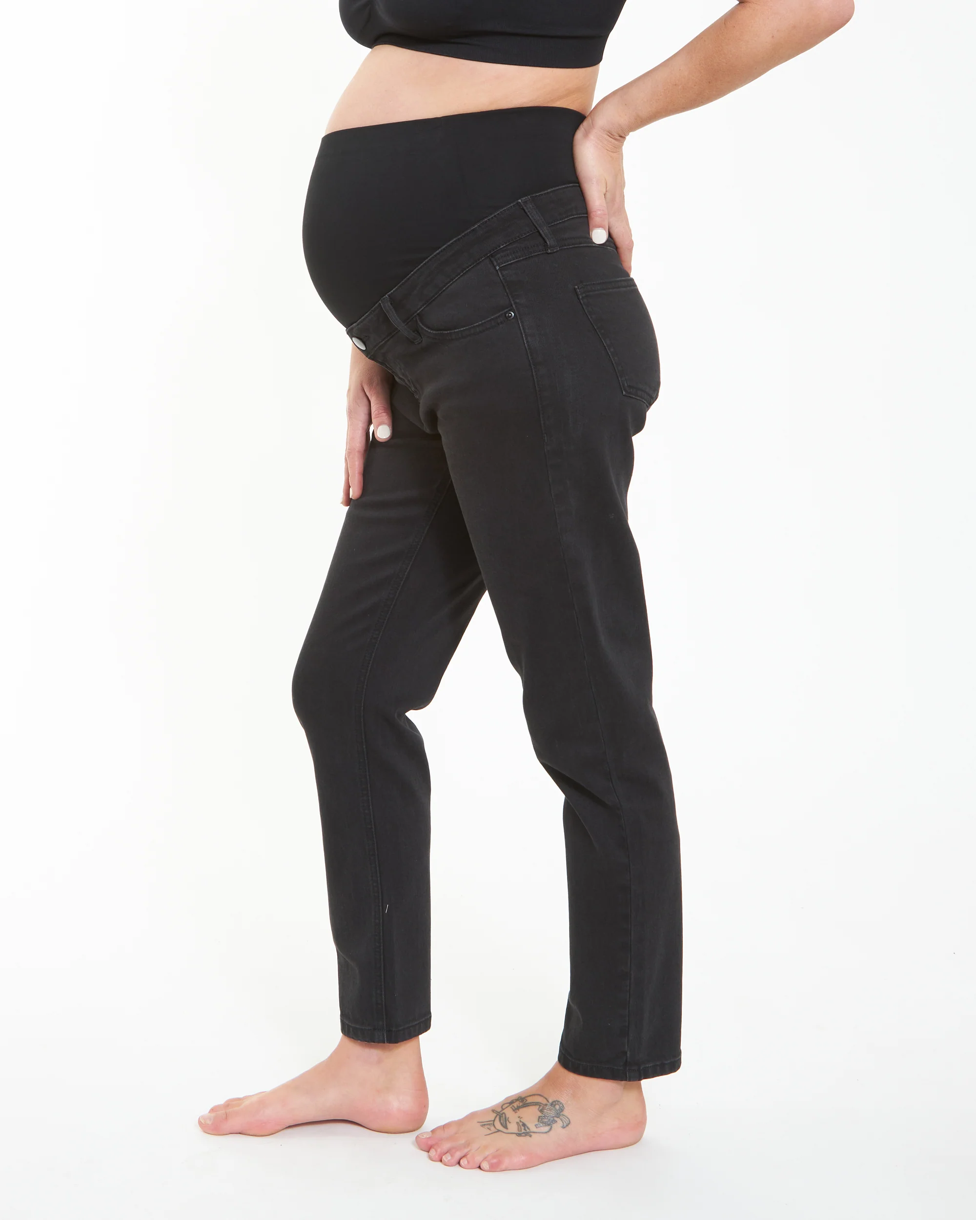 Hunter Over Bump Crop Jean Black - Image 4