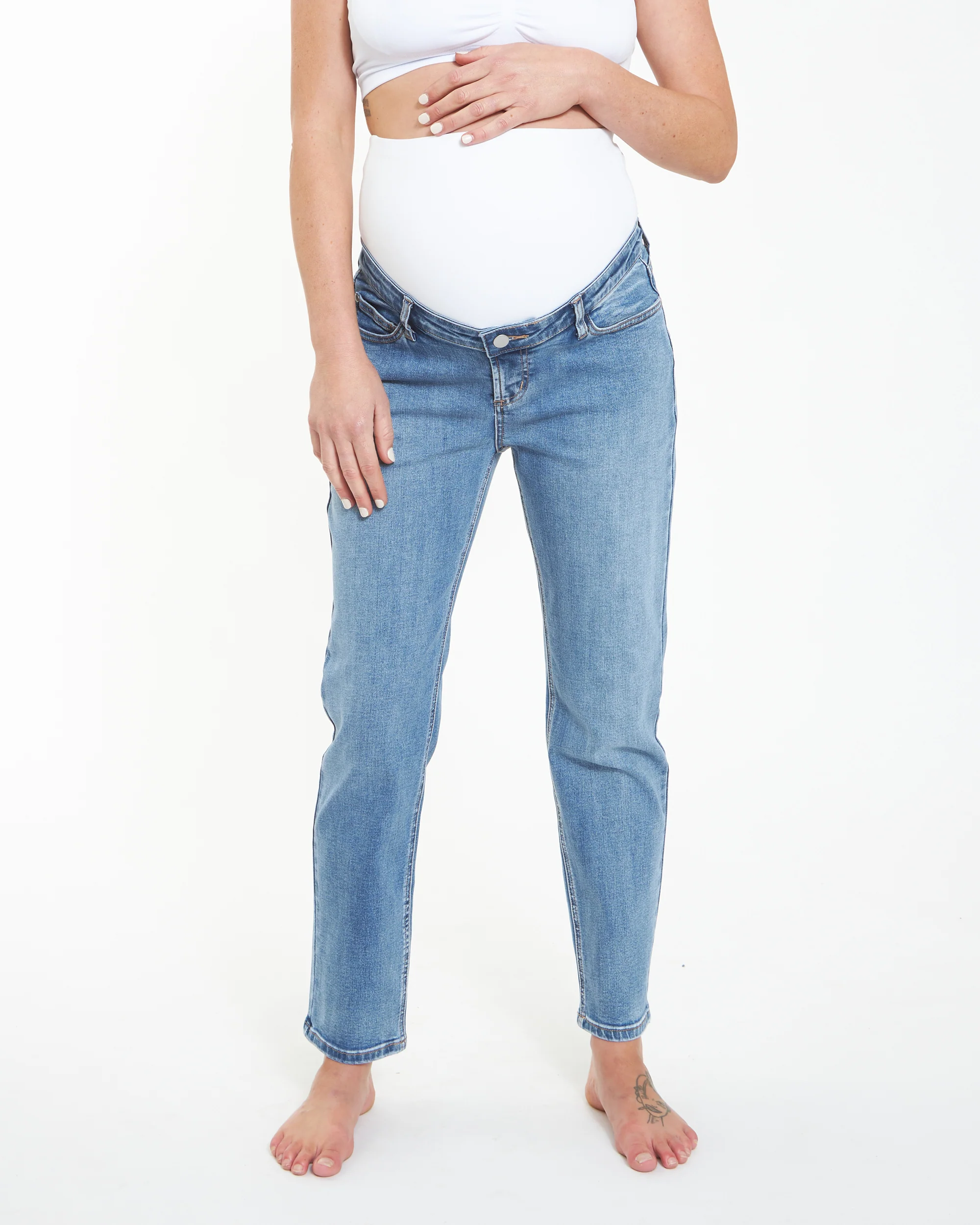 Hunter Over Bump Crop Jean Vintage Wash - Image 2