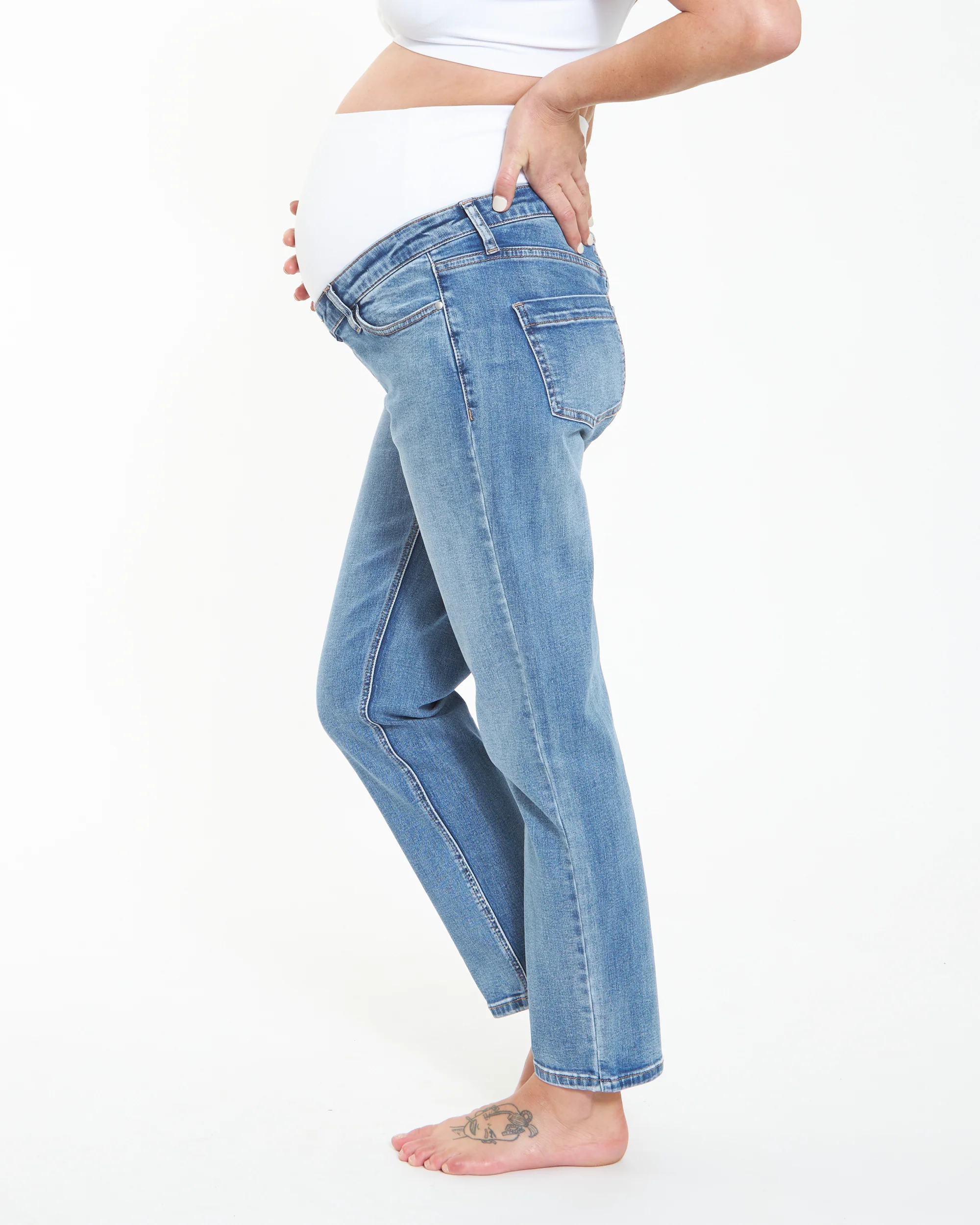 Hunter Over Bump Crop Jean Vintage Wash - Image 4