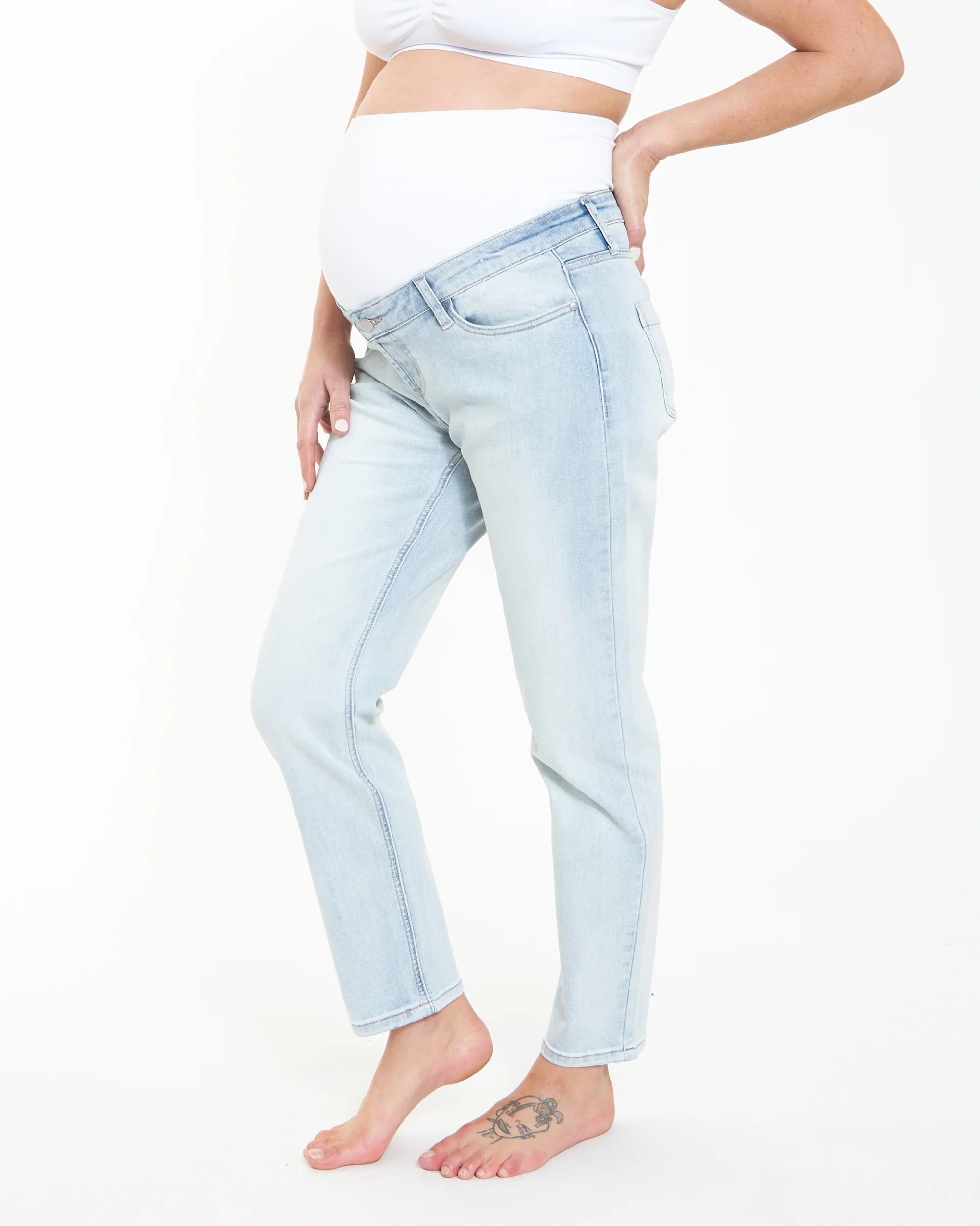 Hunter Over Bump Crop Jean Clean Fade - Image 2