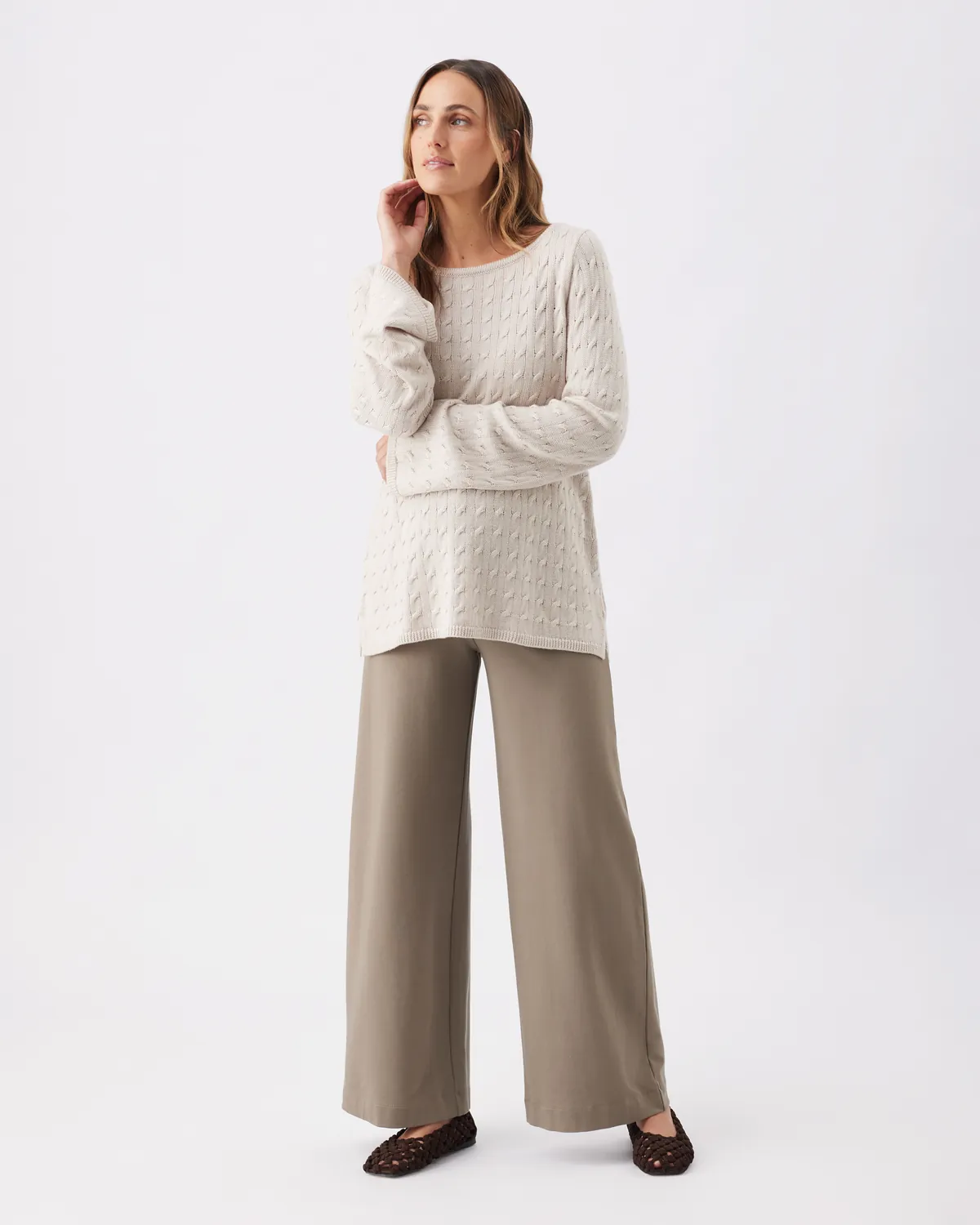 Isha Wide Leg Pant Olive - Image 6