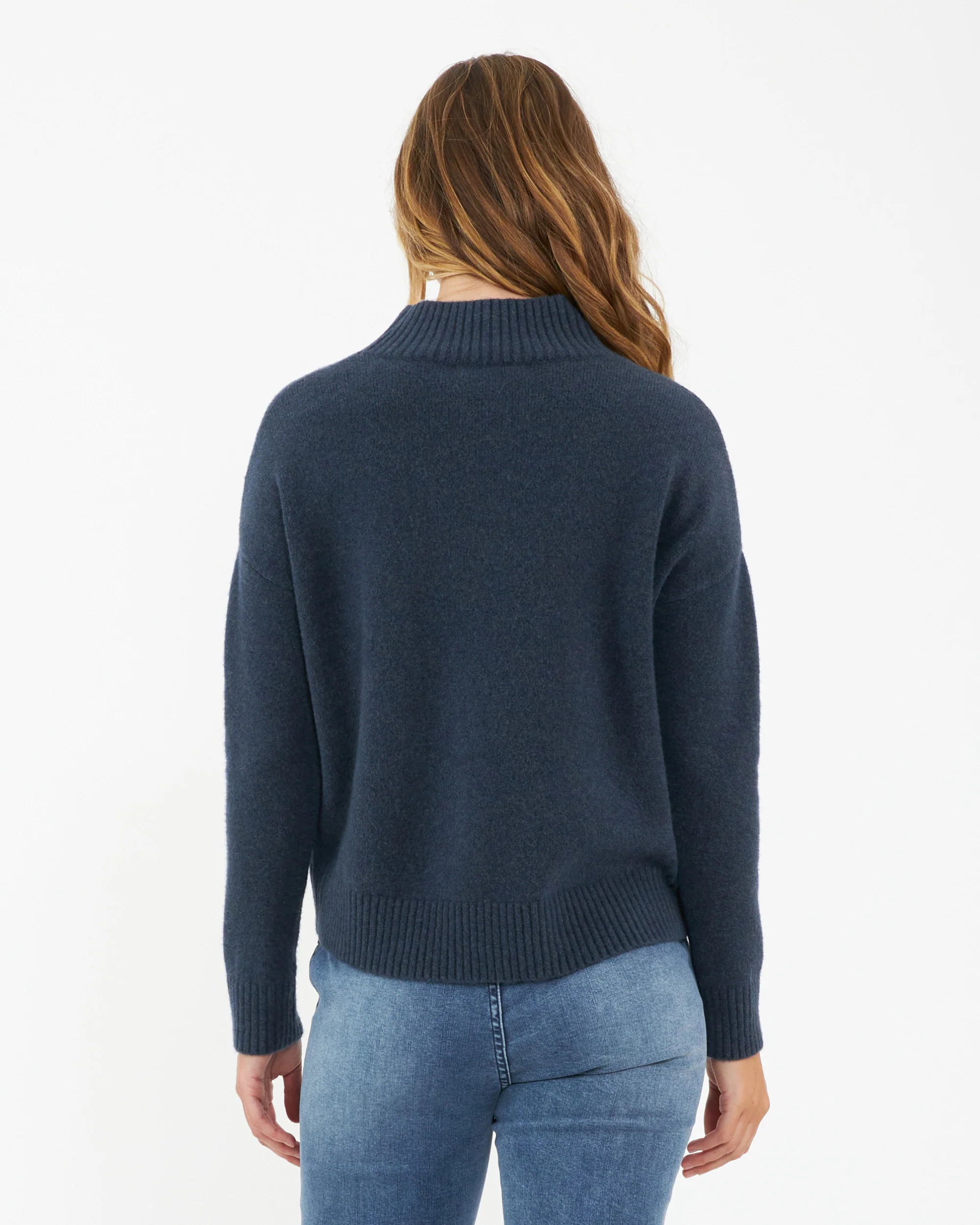 Jade Crop Nursing Knit Denim Marle - Image 5
