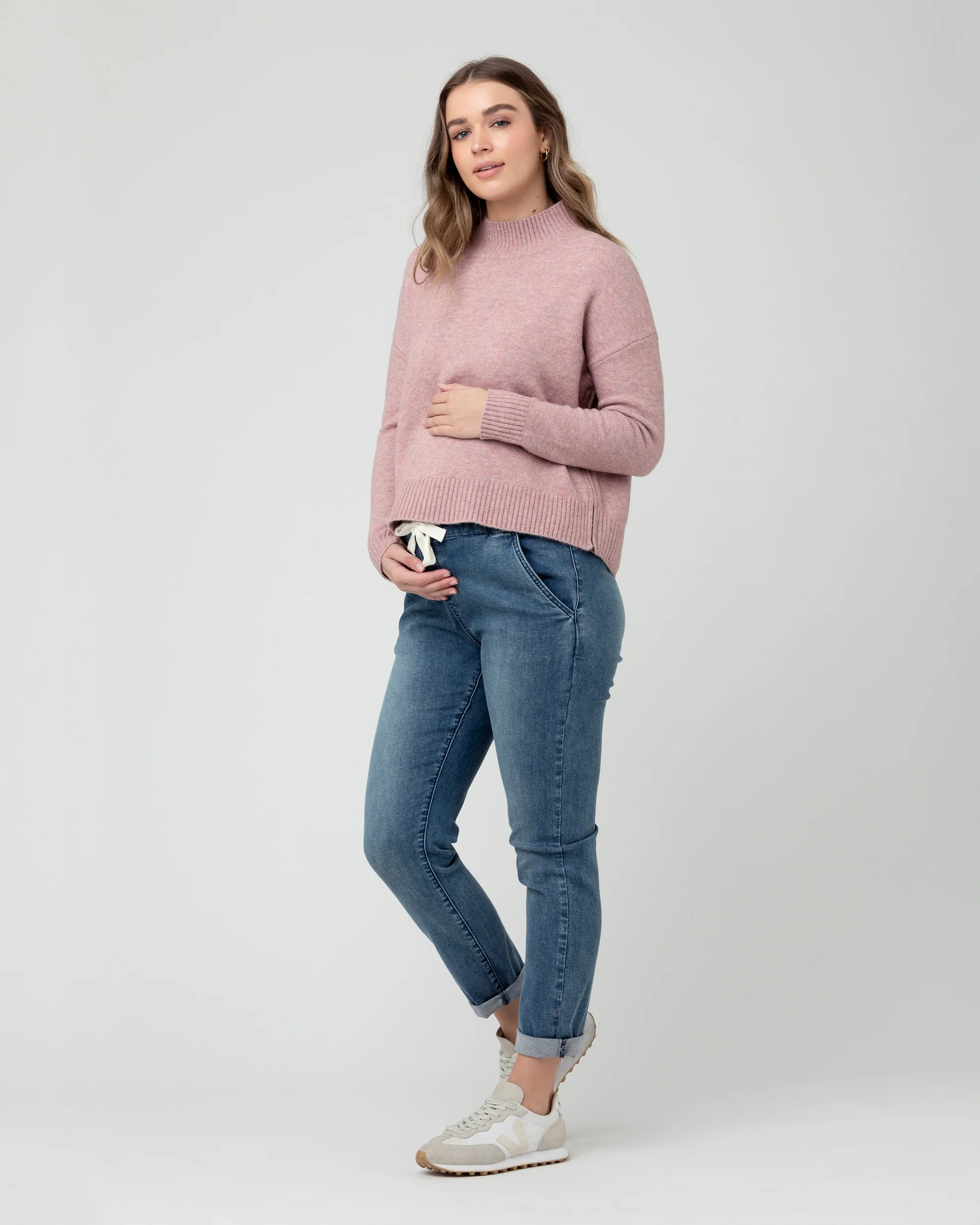 Jade Crop Nursing Knit Pink - Image 5