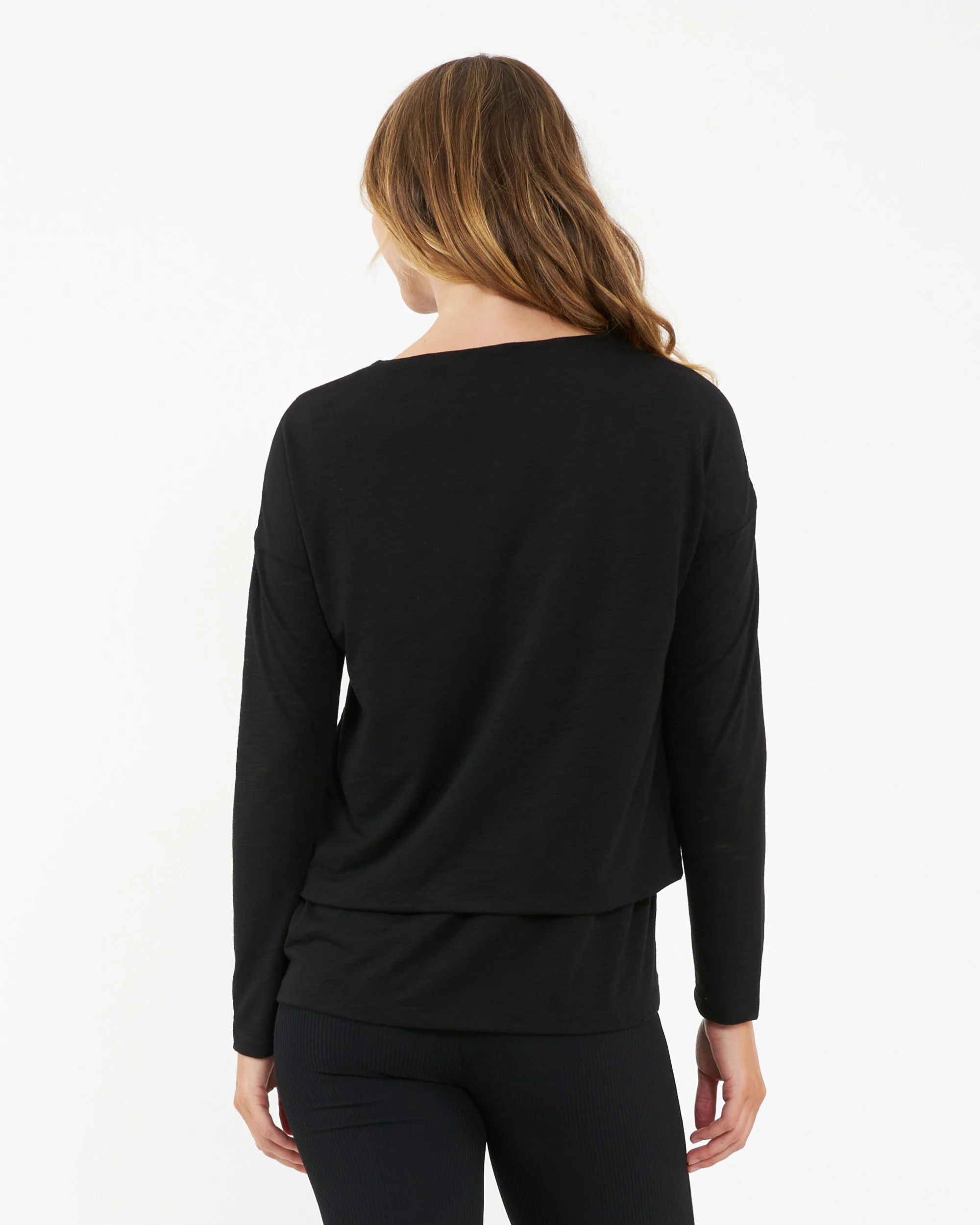 Jazmin Long Sleeve Nursing Top Black - Image 4