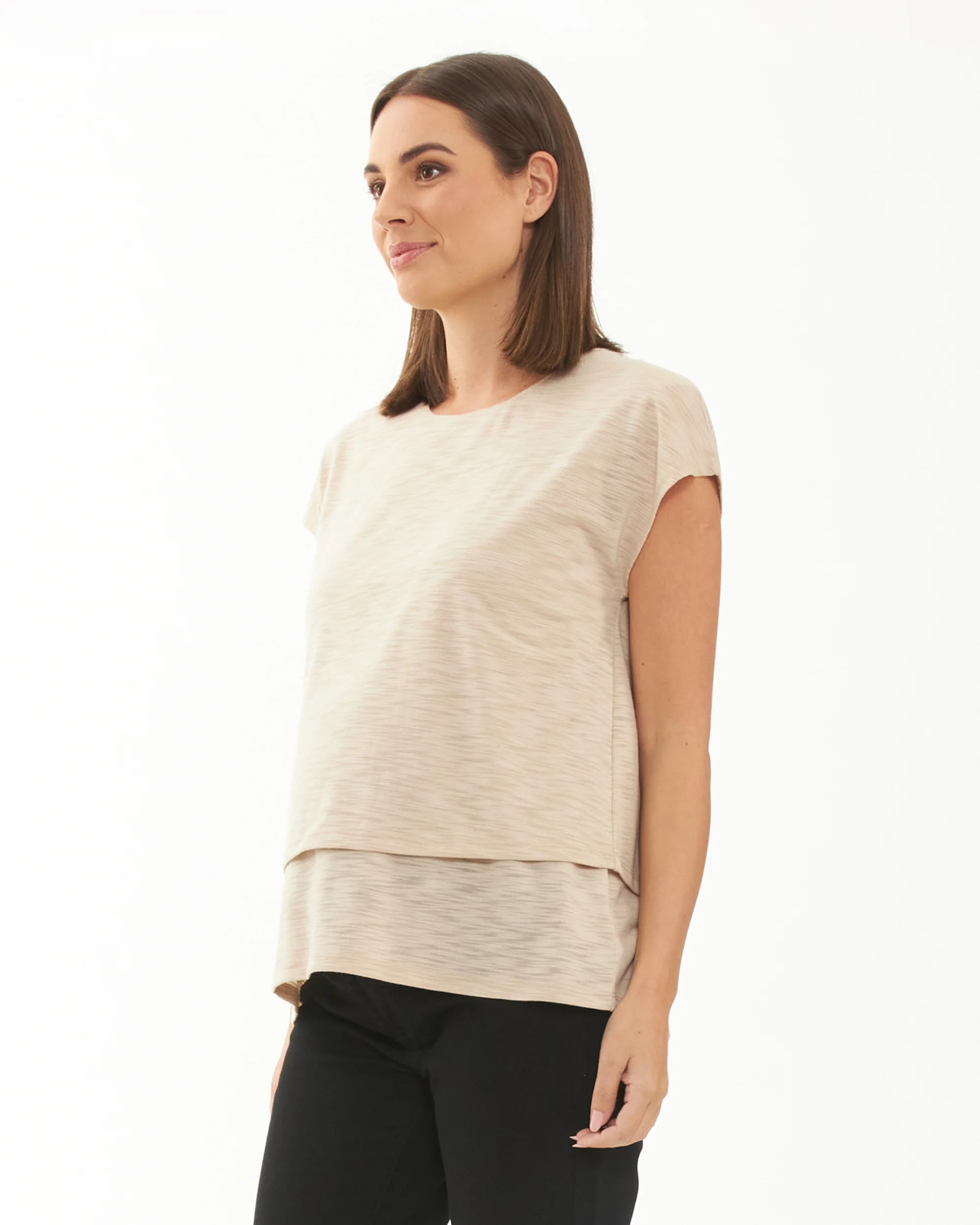 Jazmin Nursing Tee  Natural - Image 3