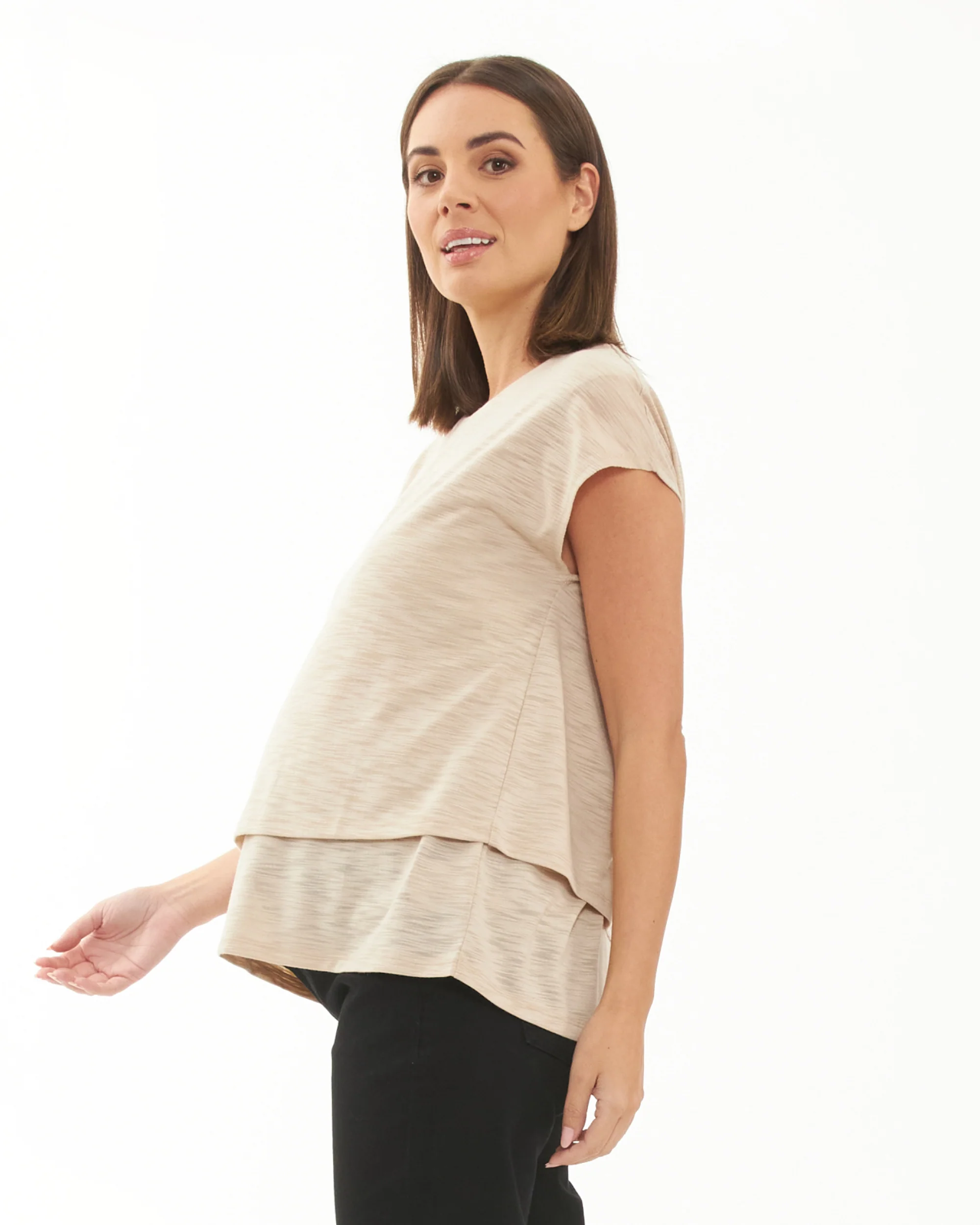 Jazmin Nursing Tee  Natural - Image 4