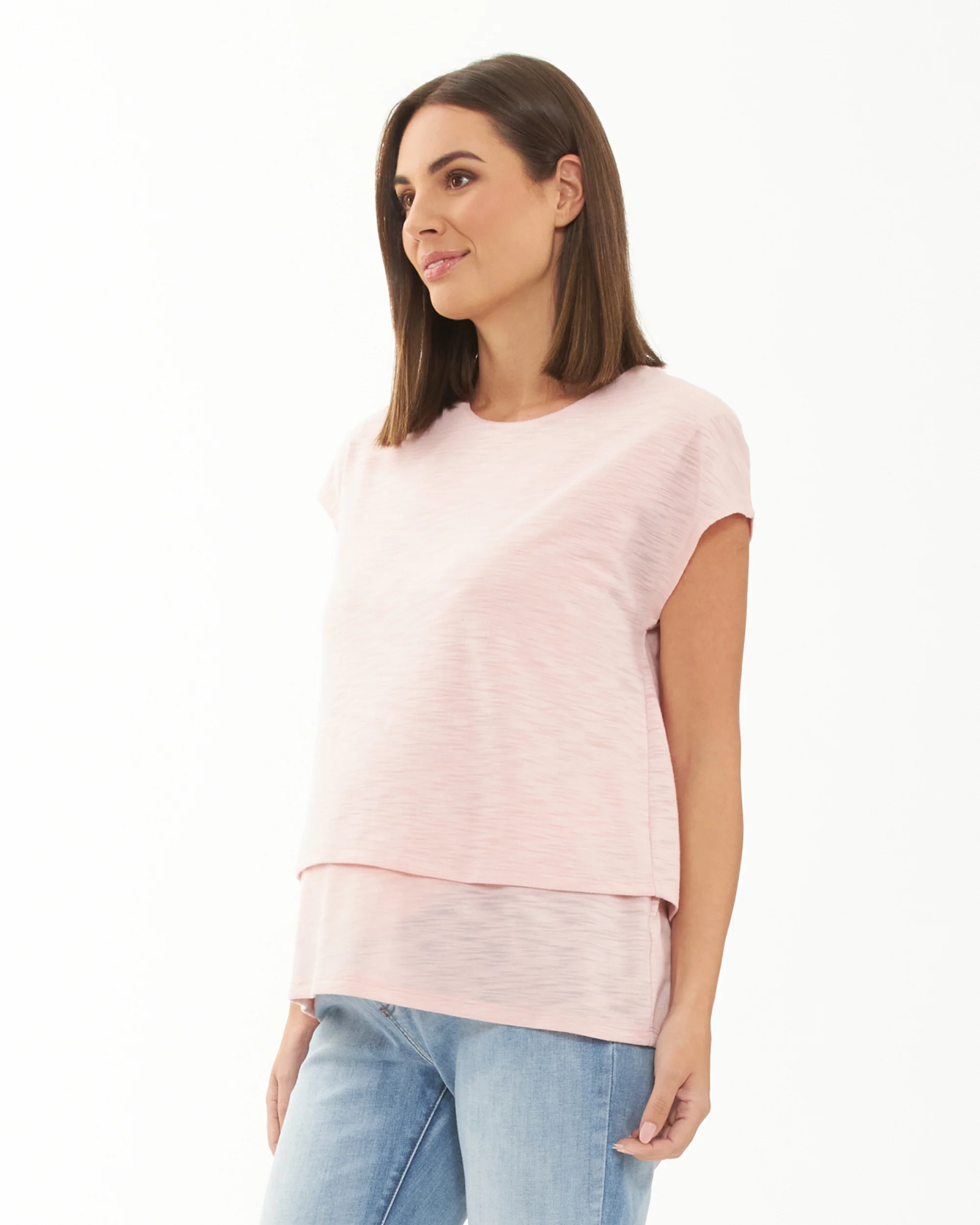 Jazmin Nursing Tee  Soft Pink - Image 3