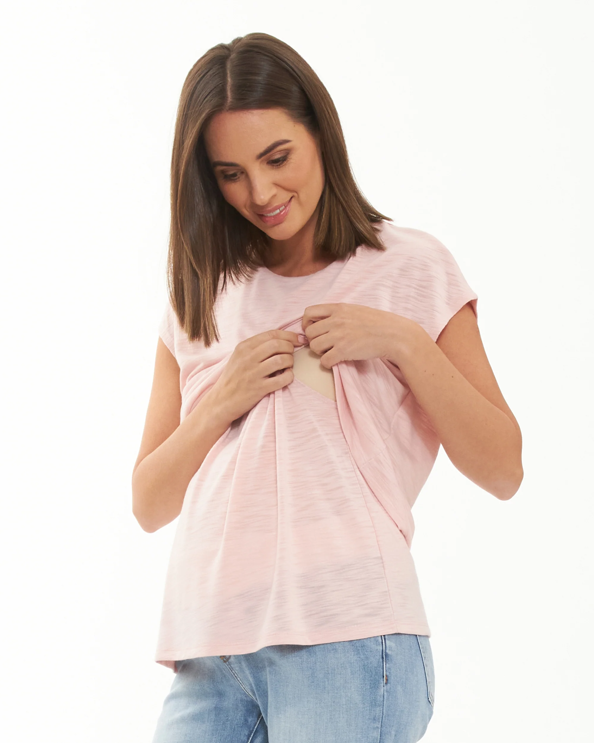 Jazmin Nursing Tee  Soft Pink - Image 6