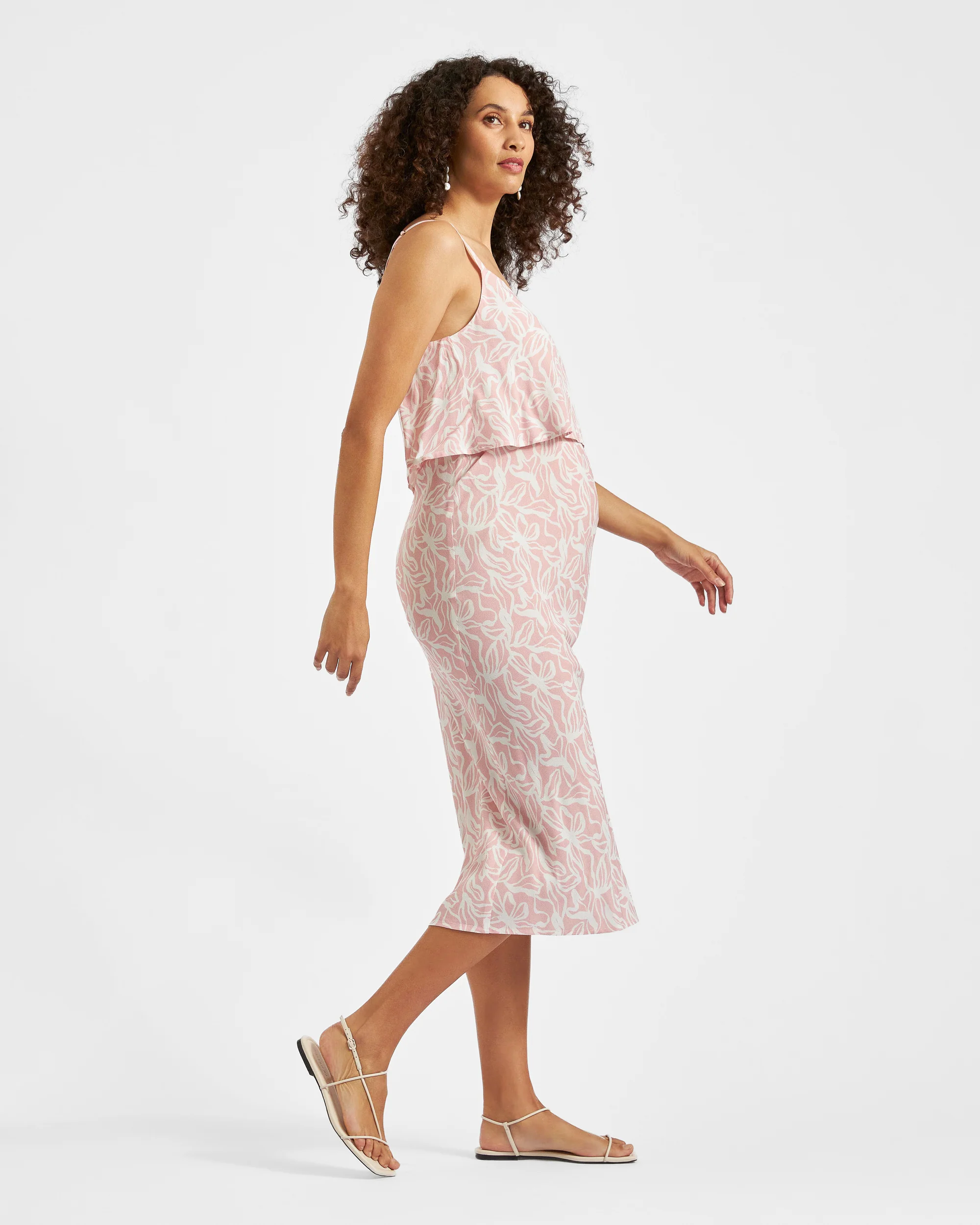 Jilly Nursing Slip Dress  Soft Pink - Image 3