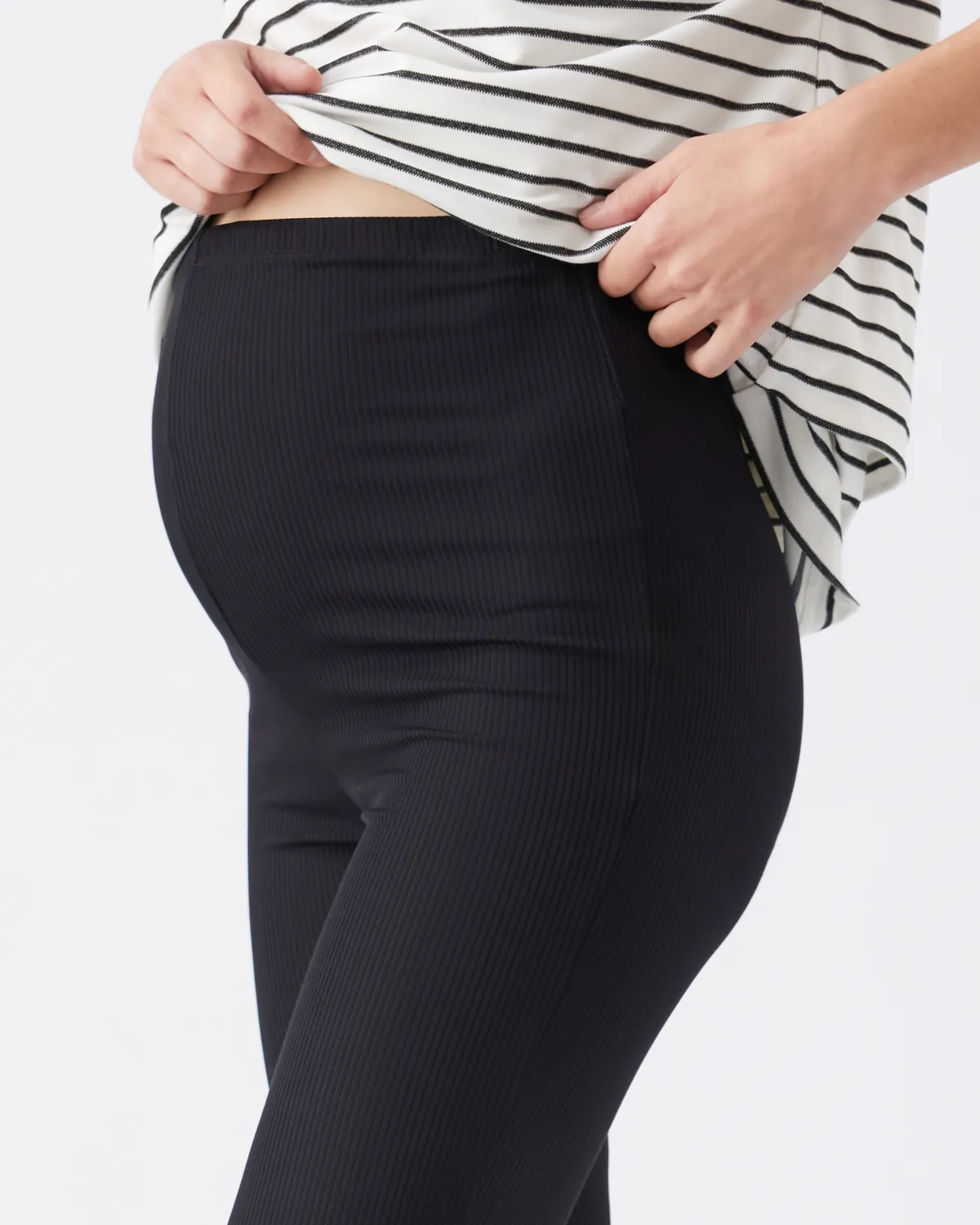 Jonah Rib Flare Pant Black - Image 2