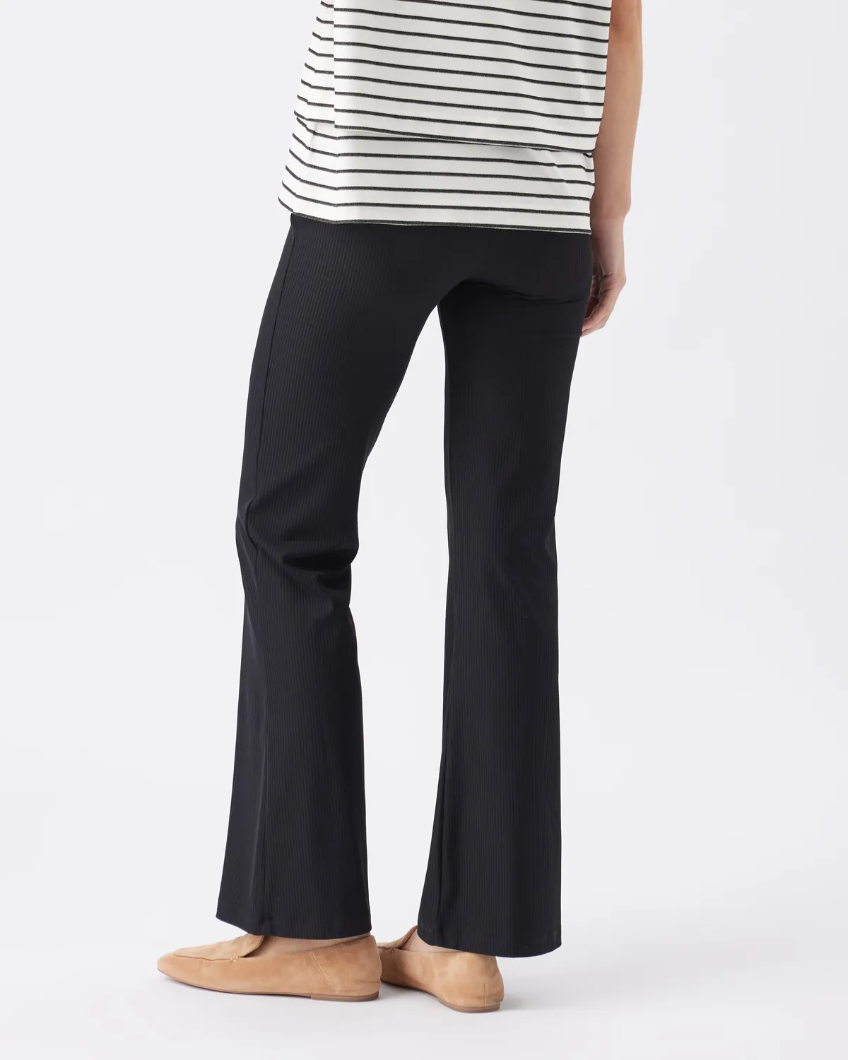 Jonah Rib Flare Pant Black - Image 5