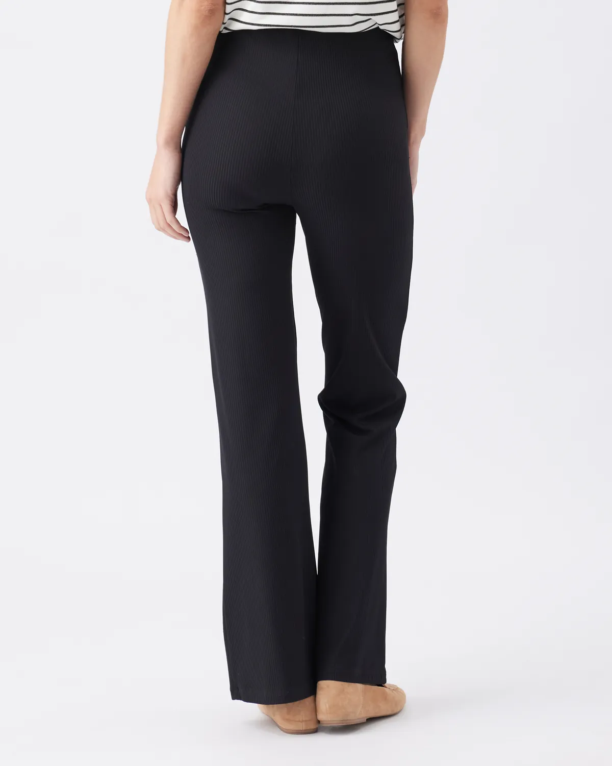 Jonah Rib Flare Pant Black - Image 6