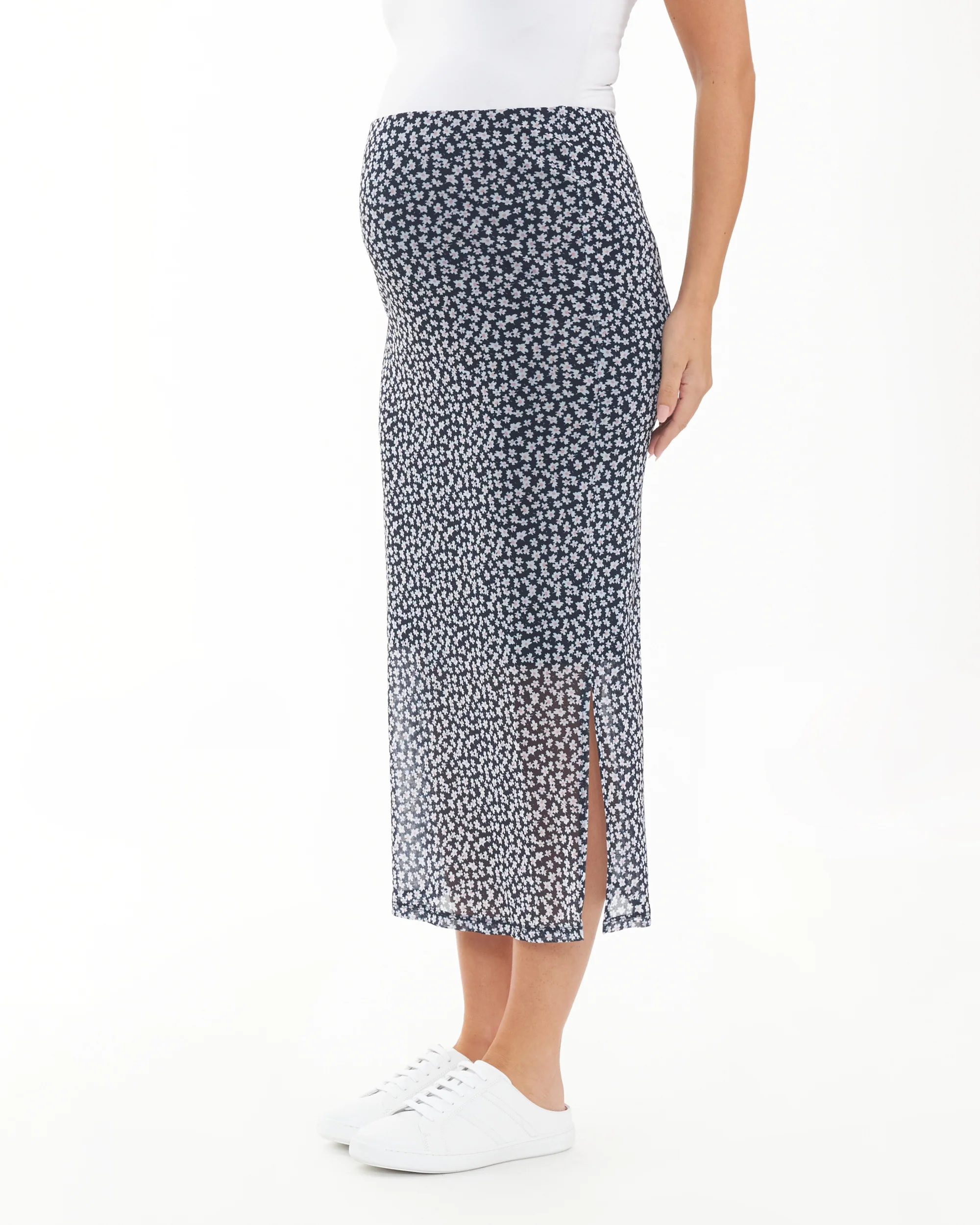 Kara Mesh Skirt  Navy - Image 3
