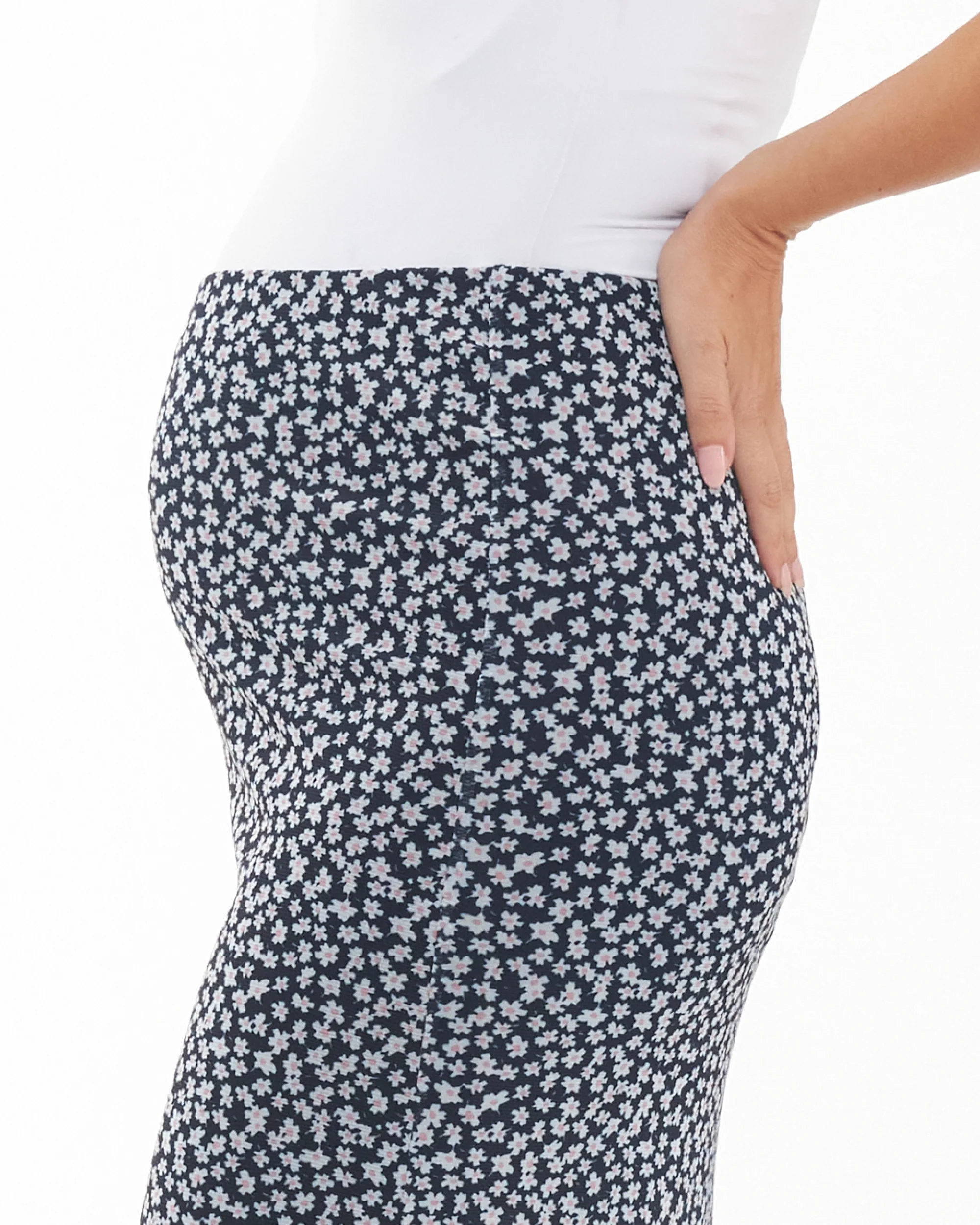 Kara Mesh Skirt  Navy - Image 4