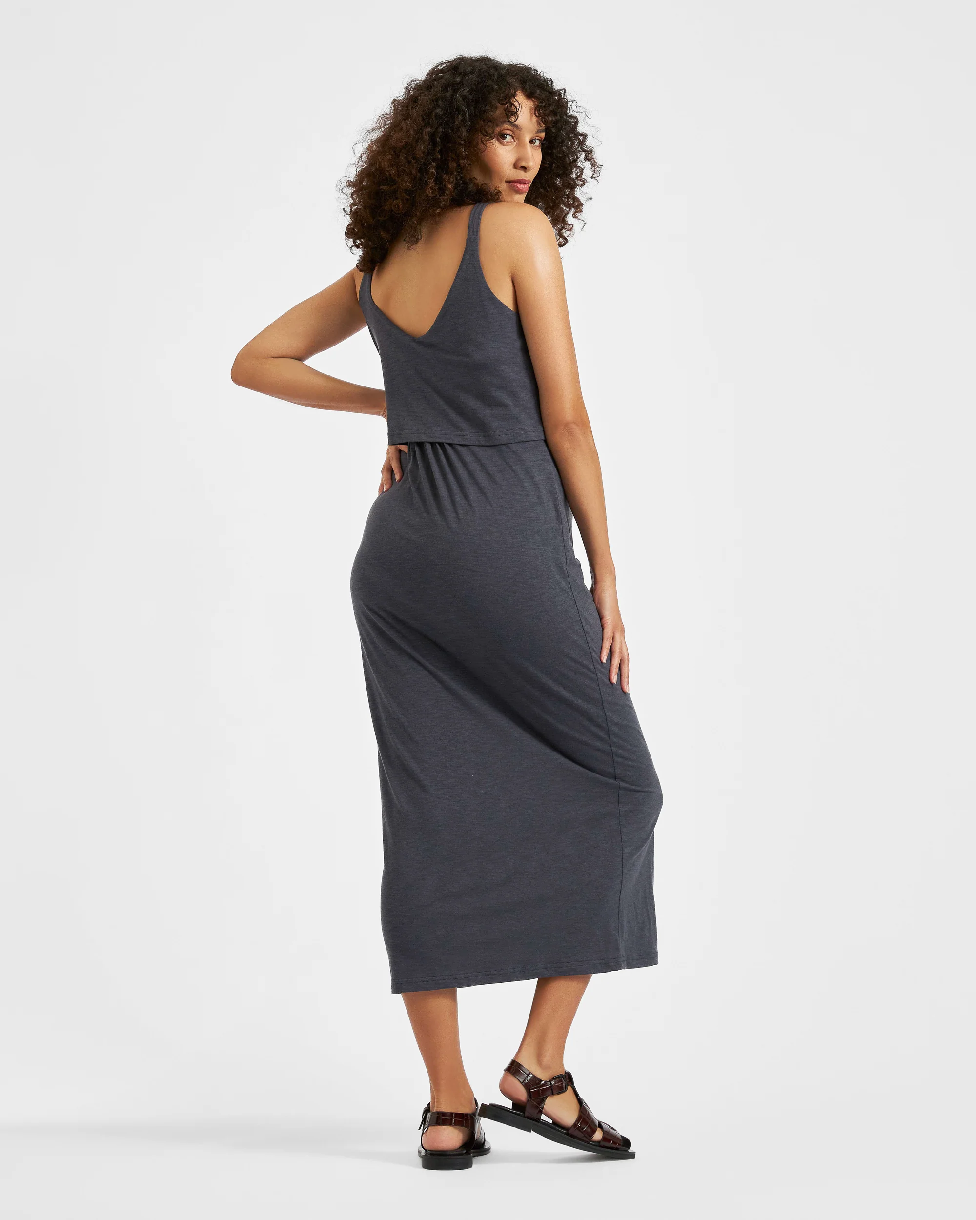 Kerry Nursing Dress  Slate - Image 5