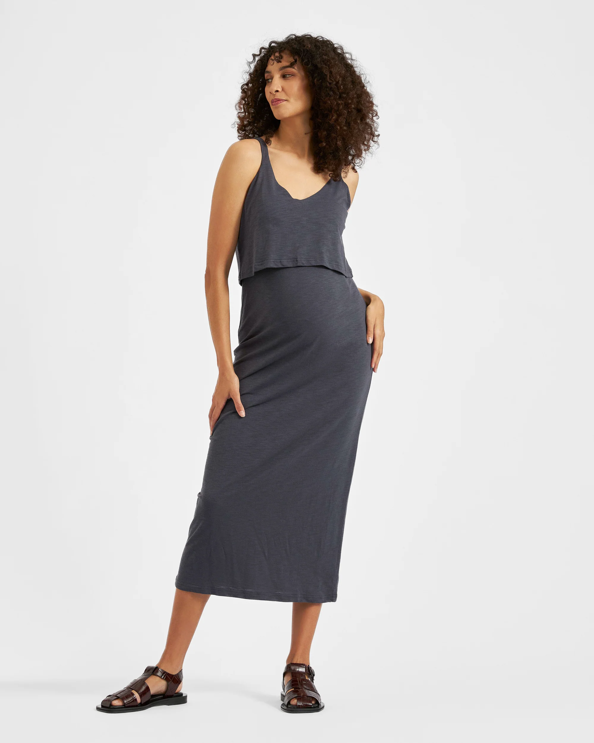 Kerry Nursing Dress  Slate - Image 6