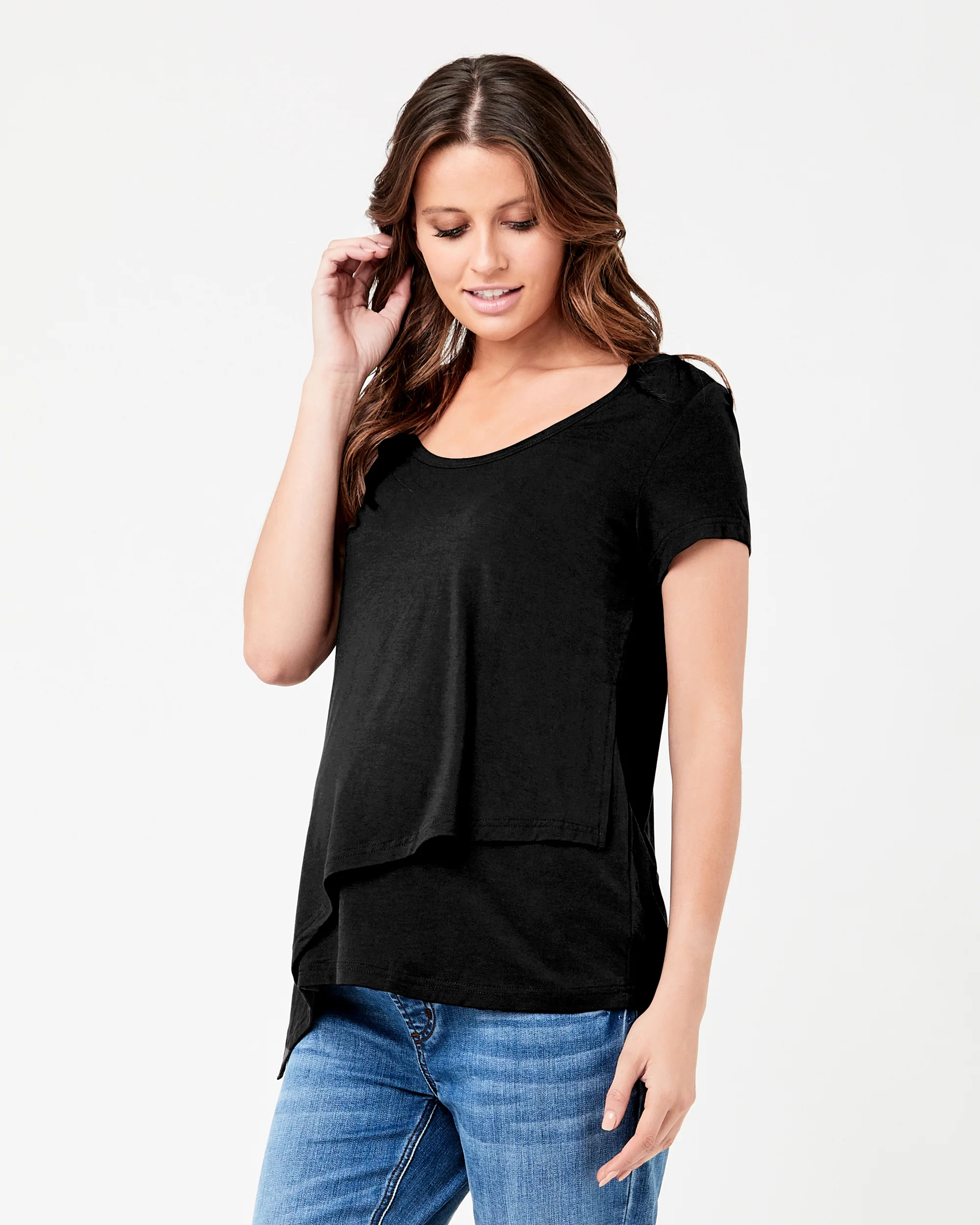 Lara Nursing Tee Black - Image 3
